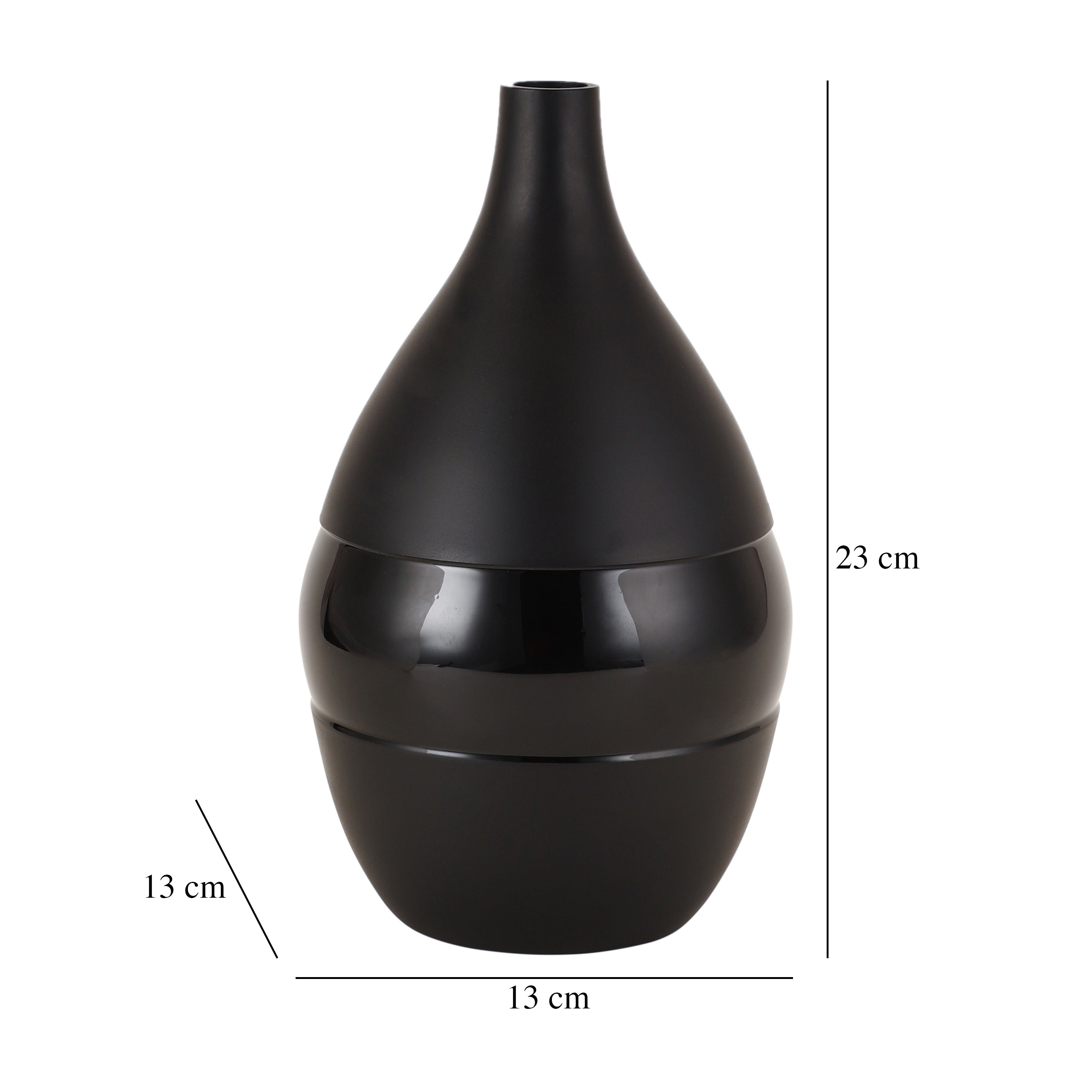 Vesera Black Enamel Vase