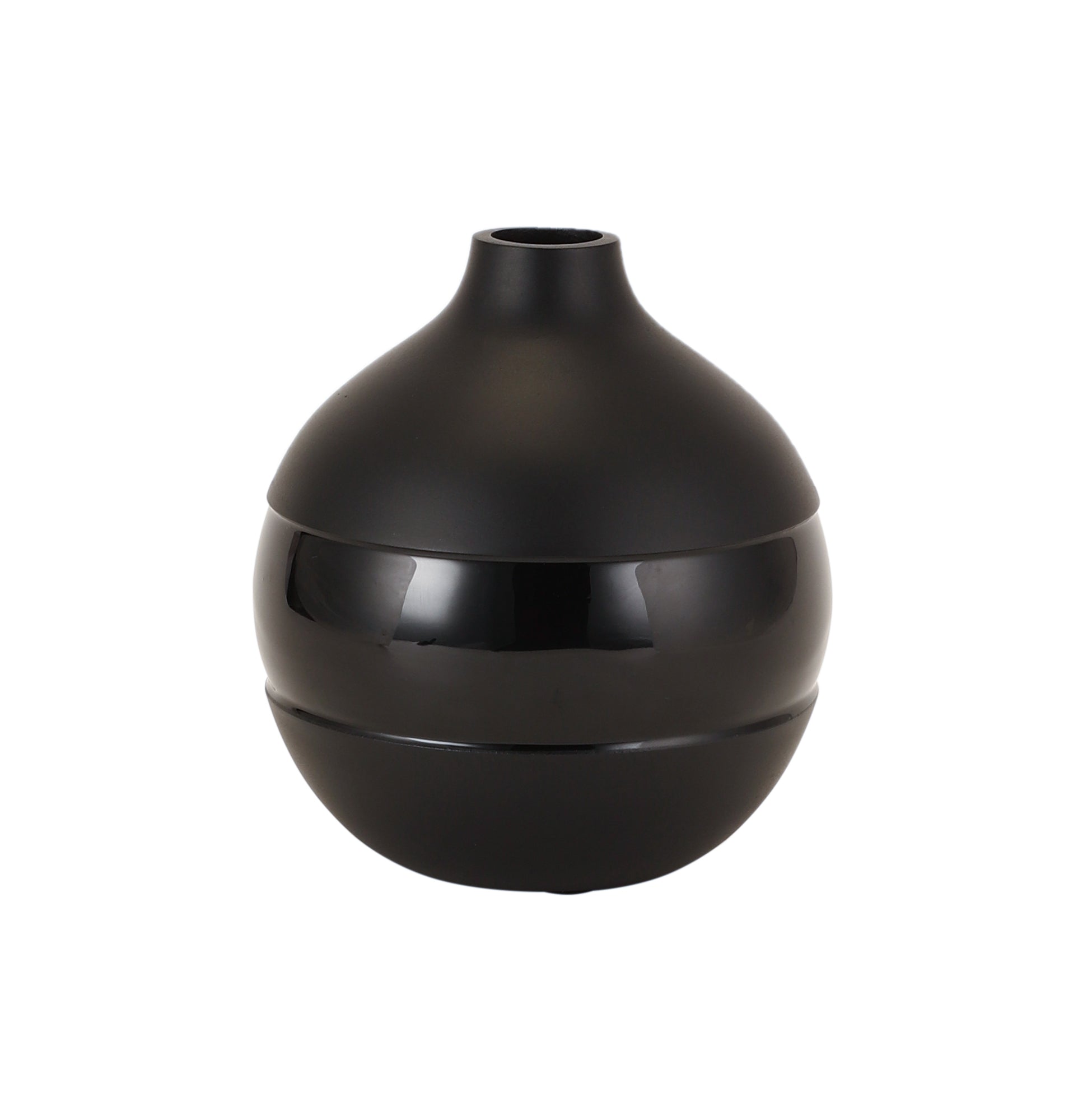 Klova Black Enamel Vase