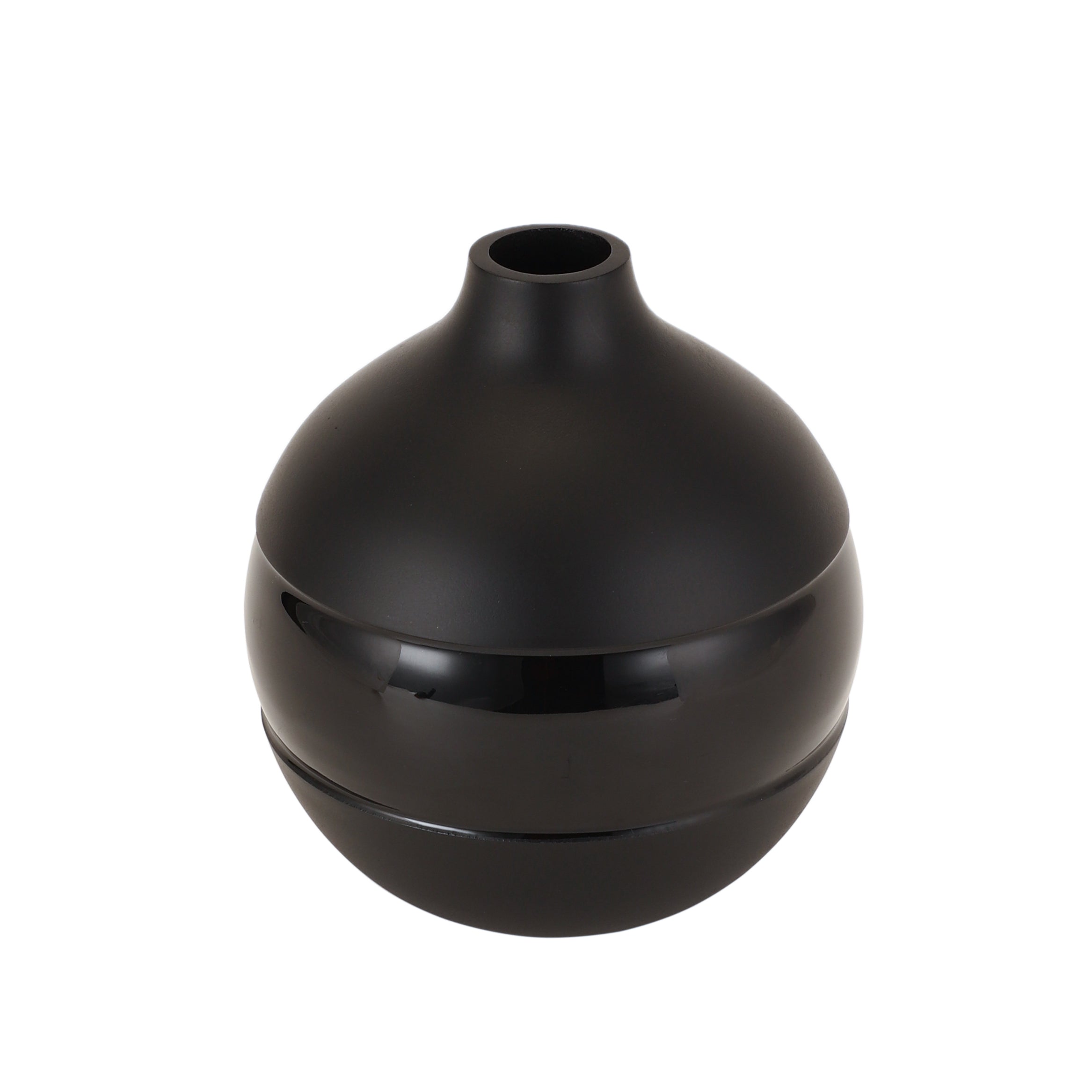 Klova Black Enamel Vase