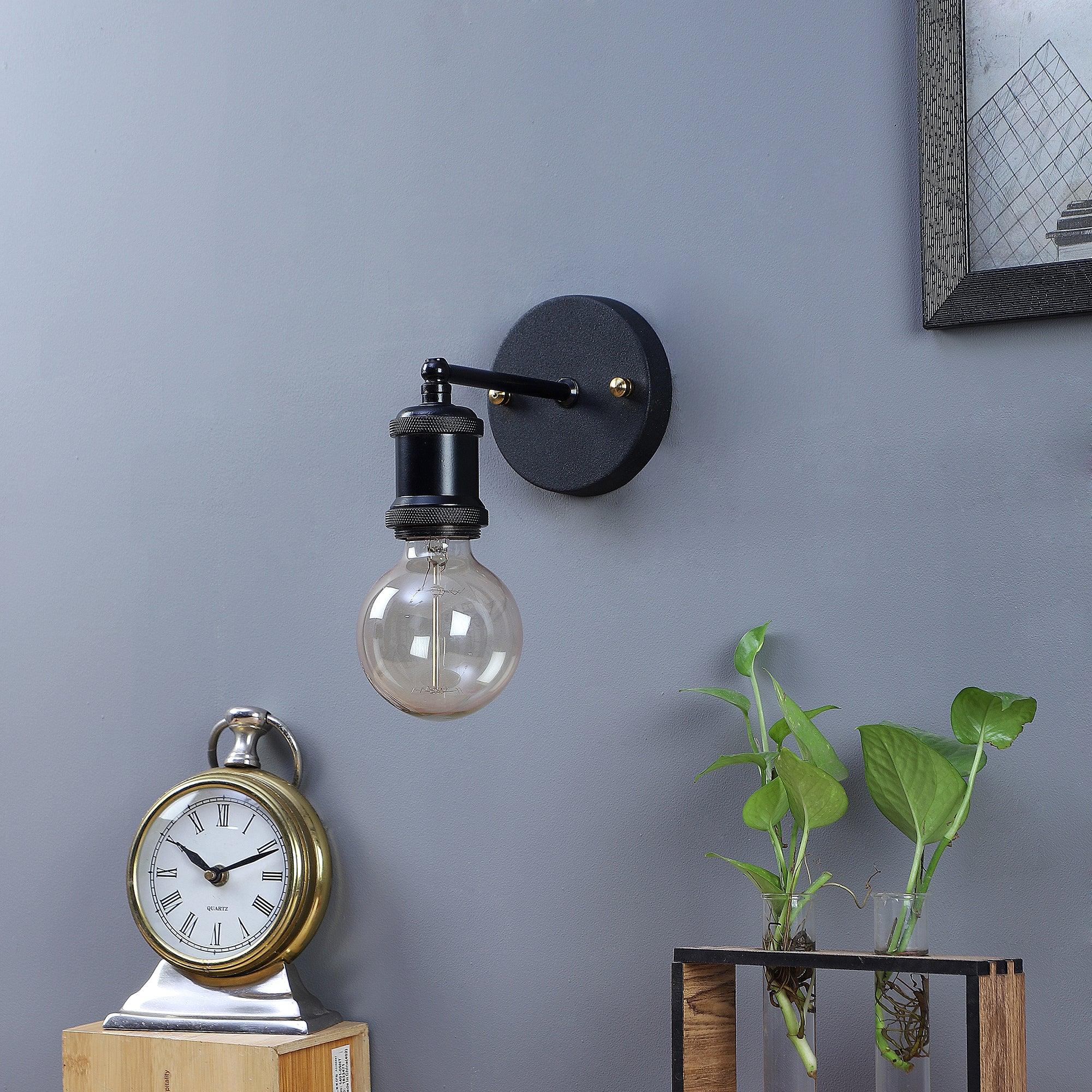 Elements Black Metal Wall Light by SS Lightings - Ouch Cart 