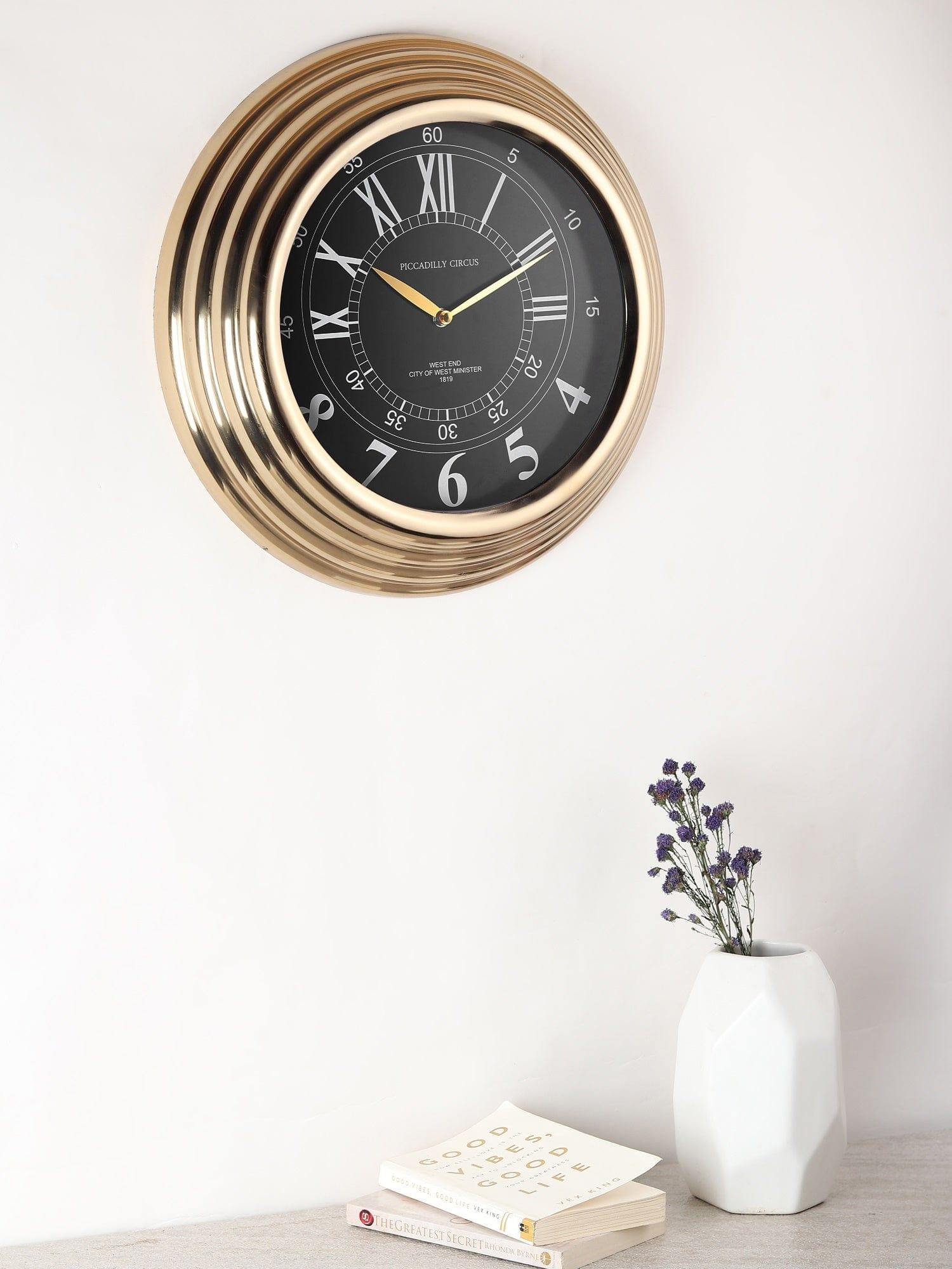 Gilded Ecliptic Wall Clock - Ouch Cart 