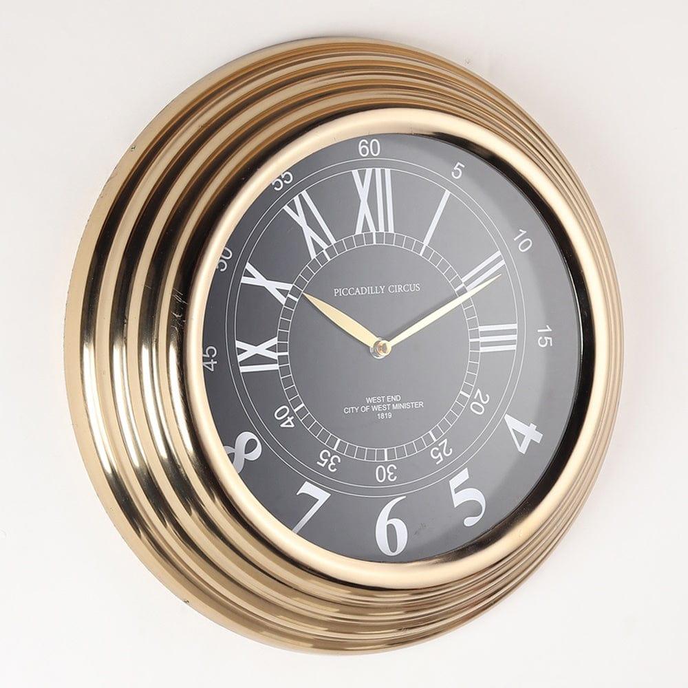 Gilded Ecliptic Wall Clock - Ouch Cart 