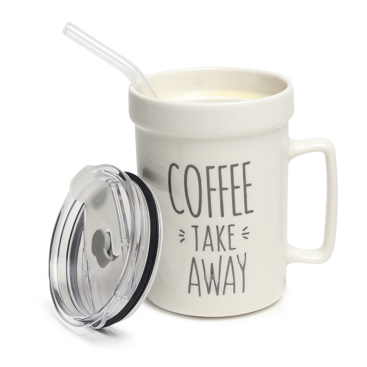 Percy White Ceramic TA Mug