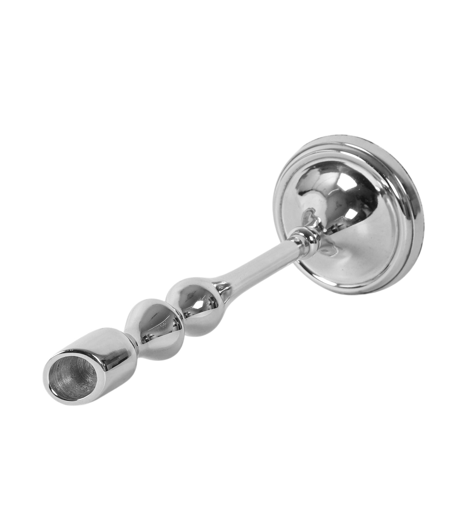 Lumora Large Silver Candleholder