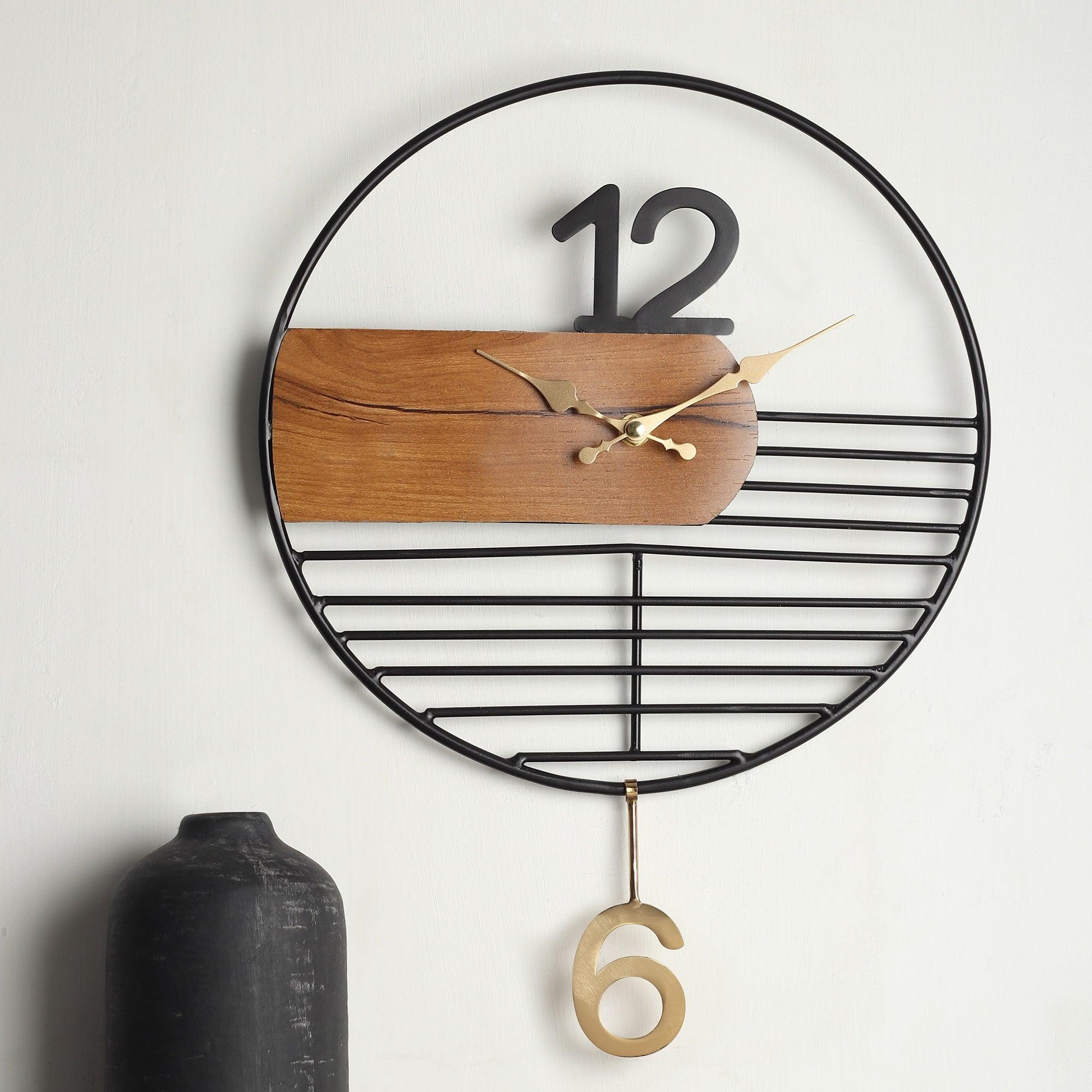 Ringmaster Wall Clock in Black - Ouch Cart 