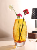 Solara Amber Crystal Vase Large