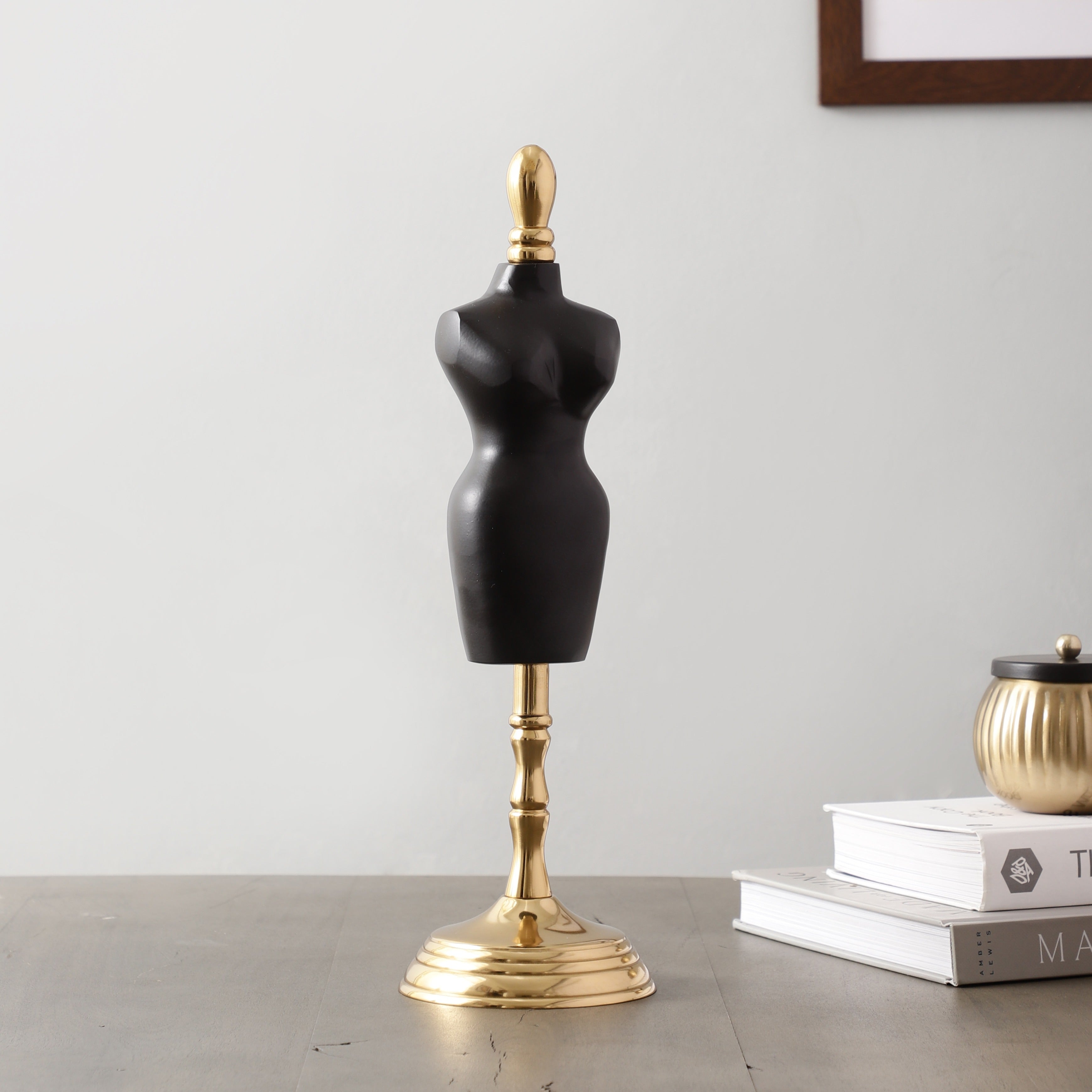 Miniaturised mannequin in Black Gold finish