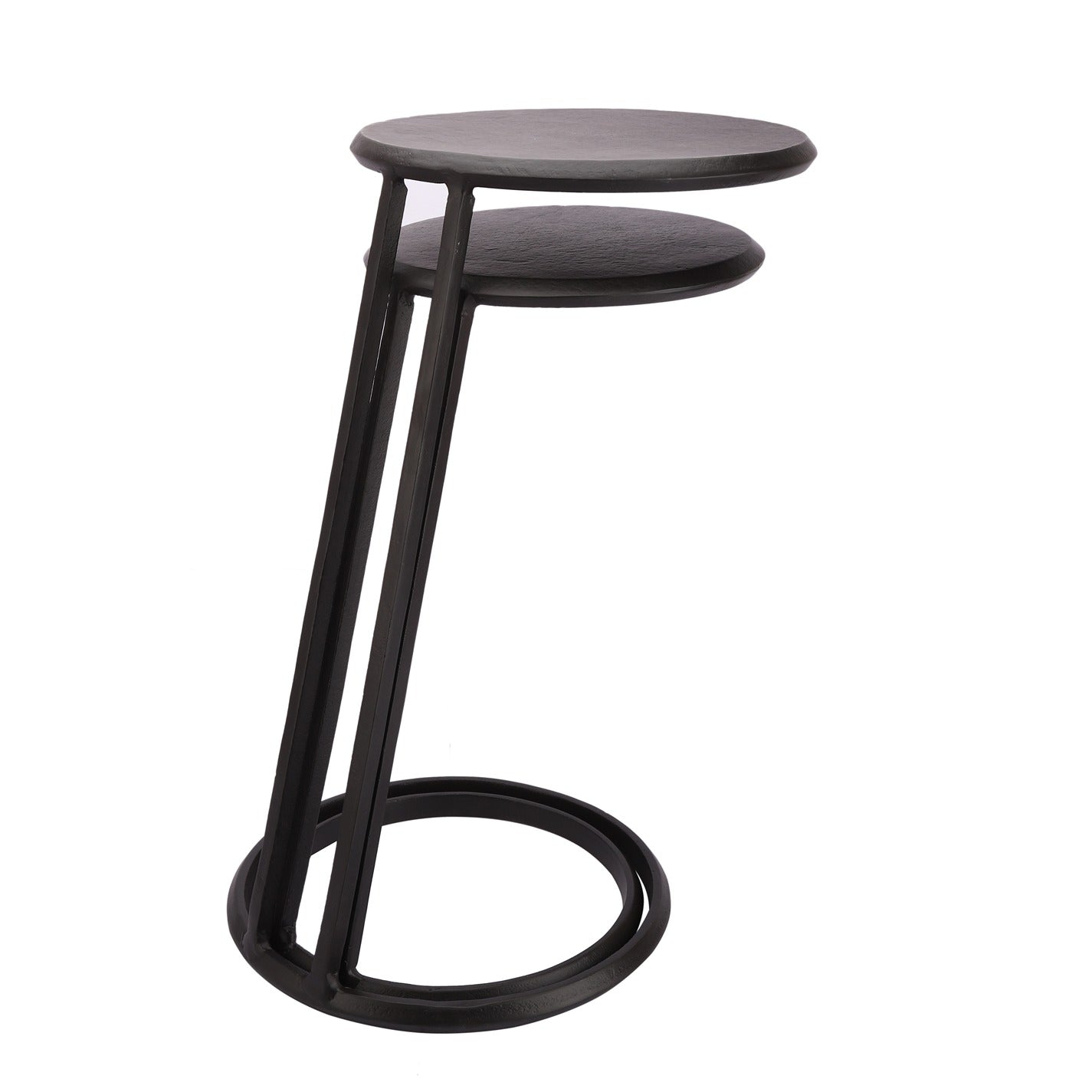 Slanted Nesting Tables by Décor de Maison in Raw Antique Gold Finish small size -OUCHCART
