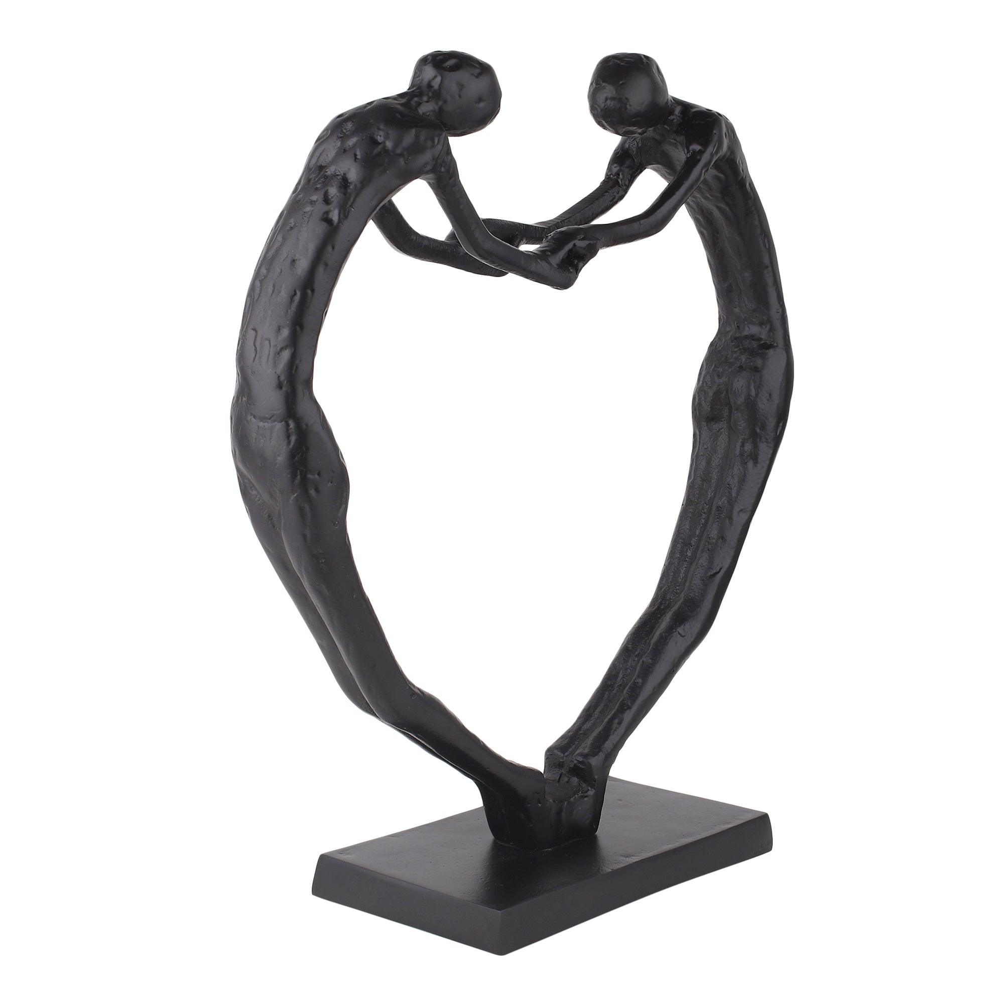 Heartfelt Harmony Sculpture in Black - Ouch Cart 