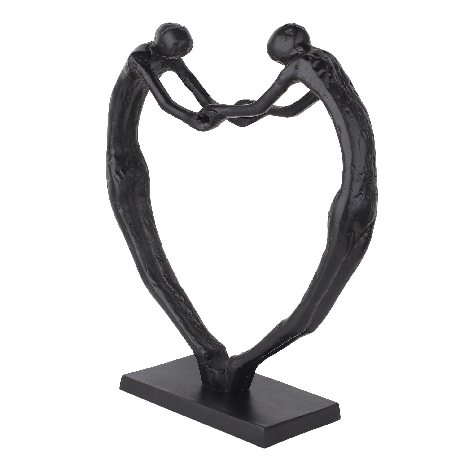 Heartfelt Harmony Sculpture in Black - Ouch Cart 