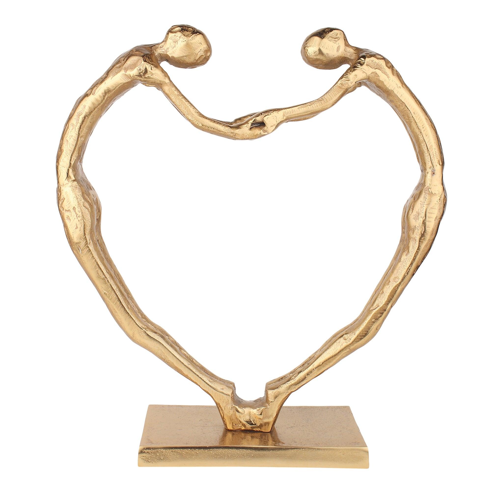 Heartfelt Harmony Sculpture in Gold - Ouch Cart 