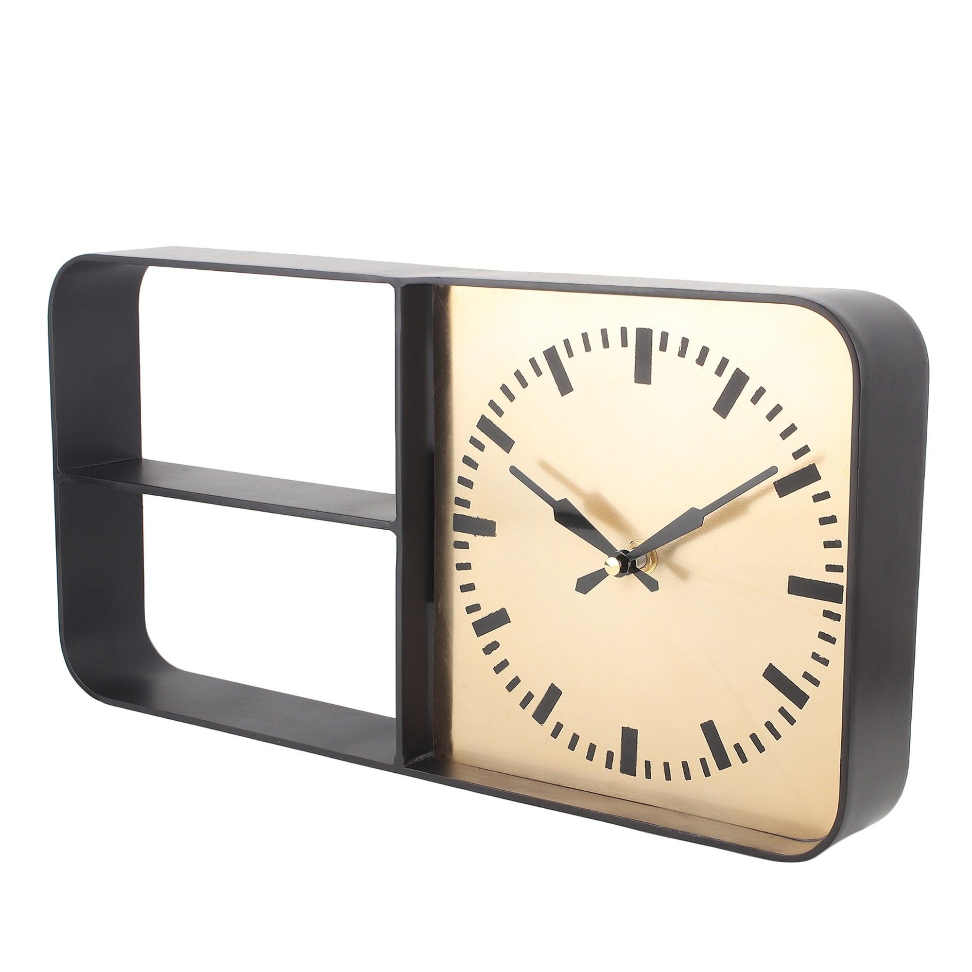 Timekeeper Shelves Wall Clock in Terracota - Ouch Cart 