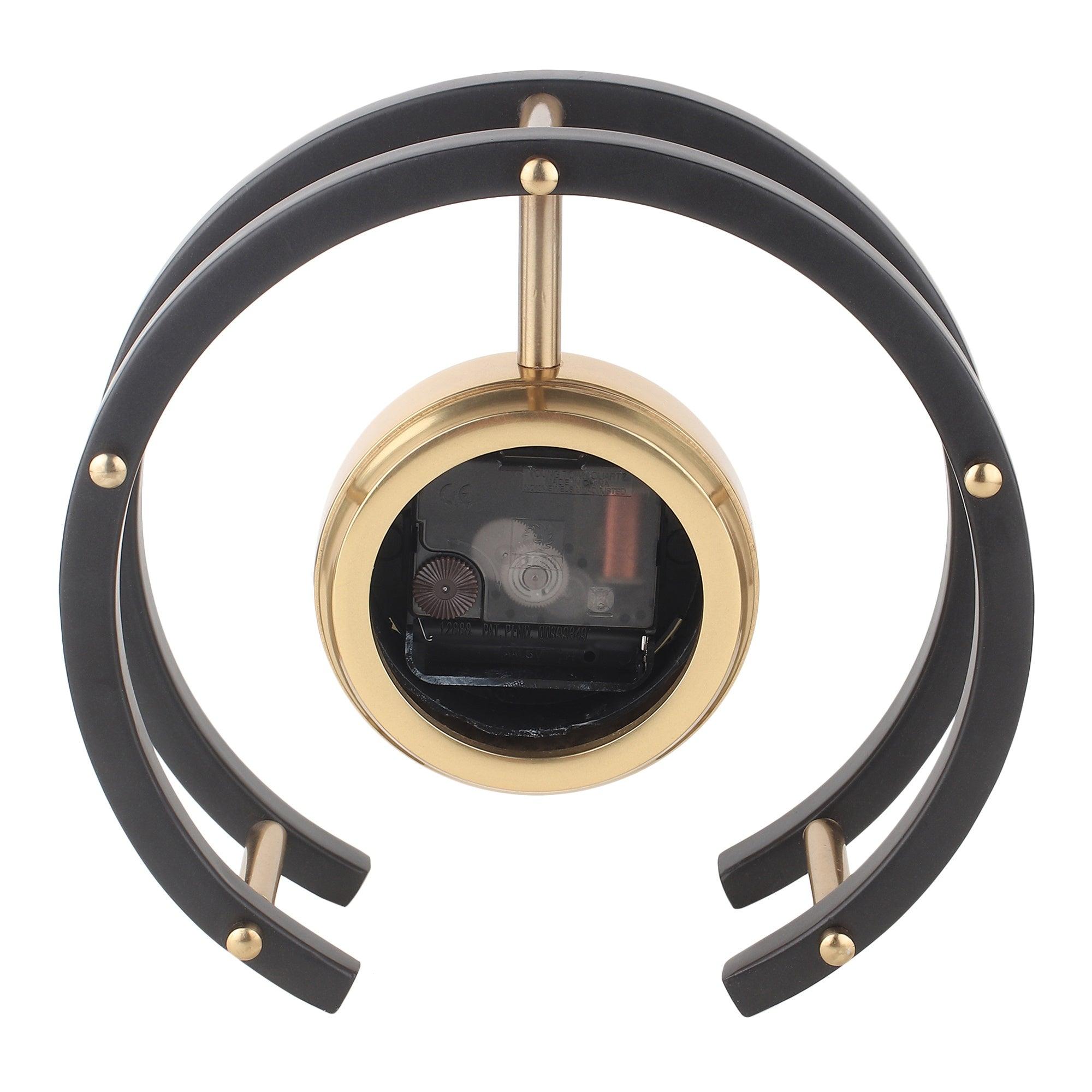 Luna Serenade Table Clock in Gold & Black - Ouch Cart 