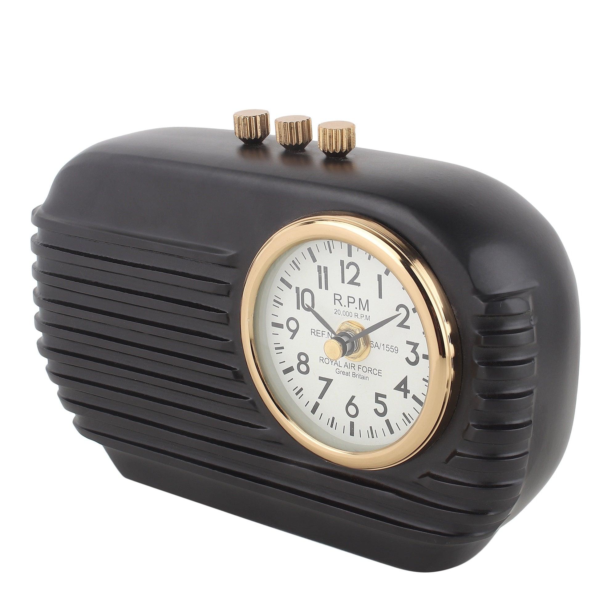 Radio Reverie Table Clock in Black