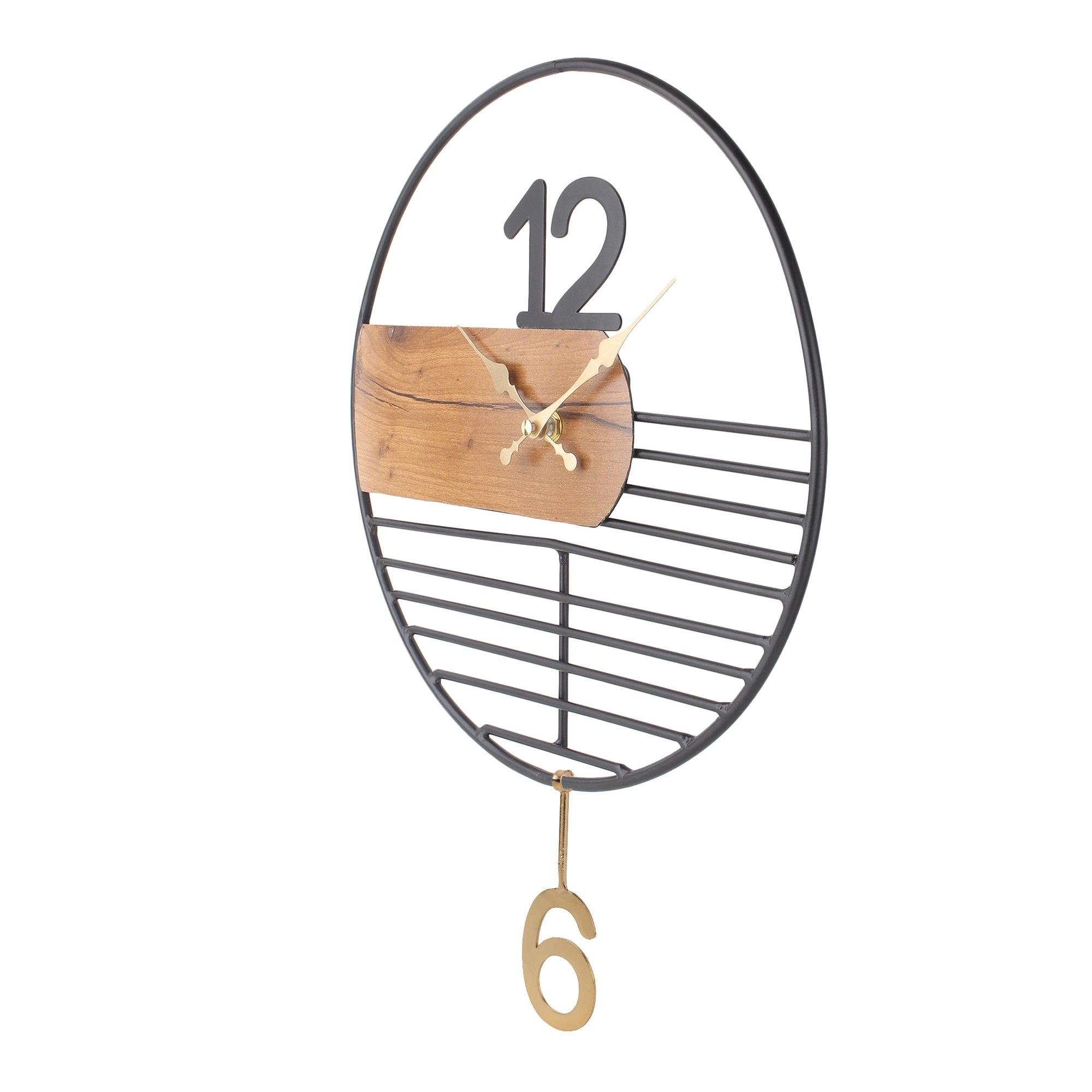 Ringmaster Wall Clock in Black - Ouch Cart 