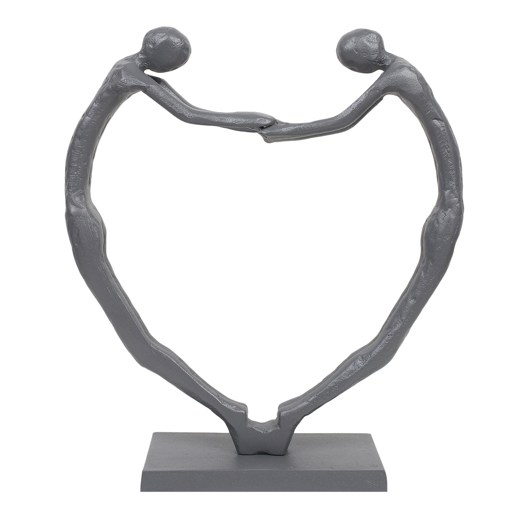 Heartfelt Harmony Sculpture in Grey - Ouch Cart 