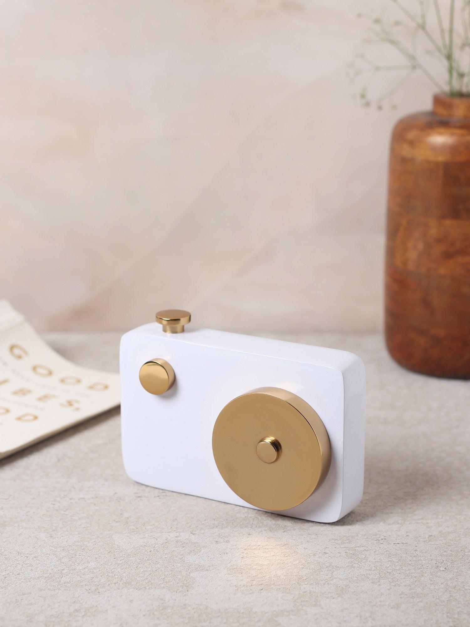 Vintage Shutter Charm In Gold