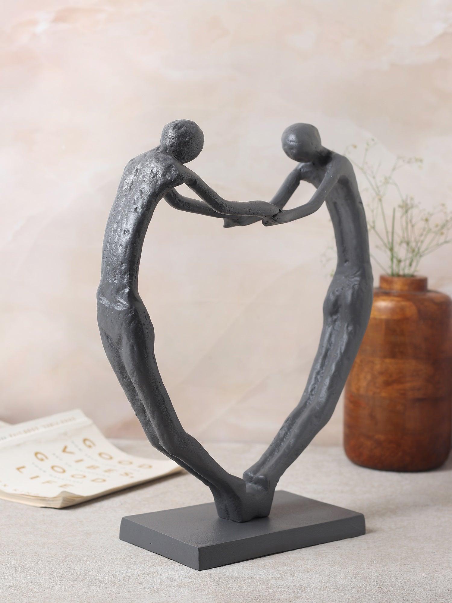 Heartfelt Harmony Sculpture in Grey - Ouch Cart 