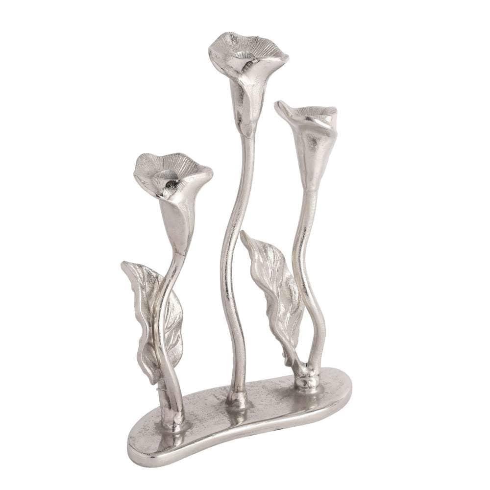 Jules  Triple Candle Holder Silver