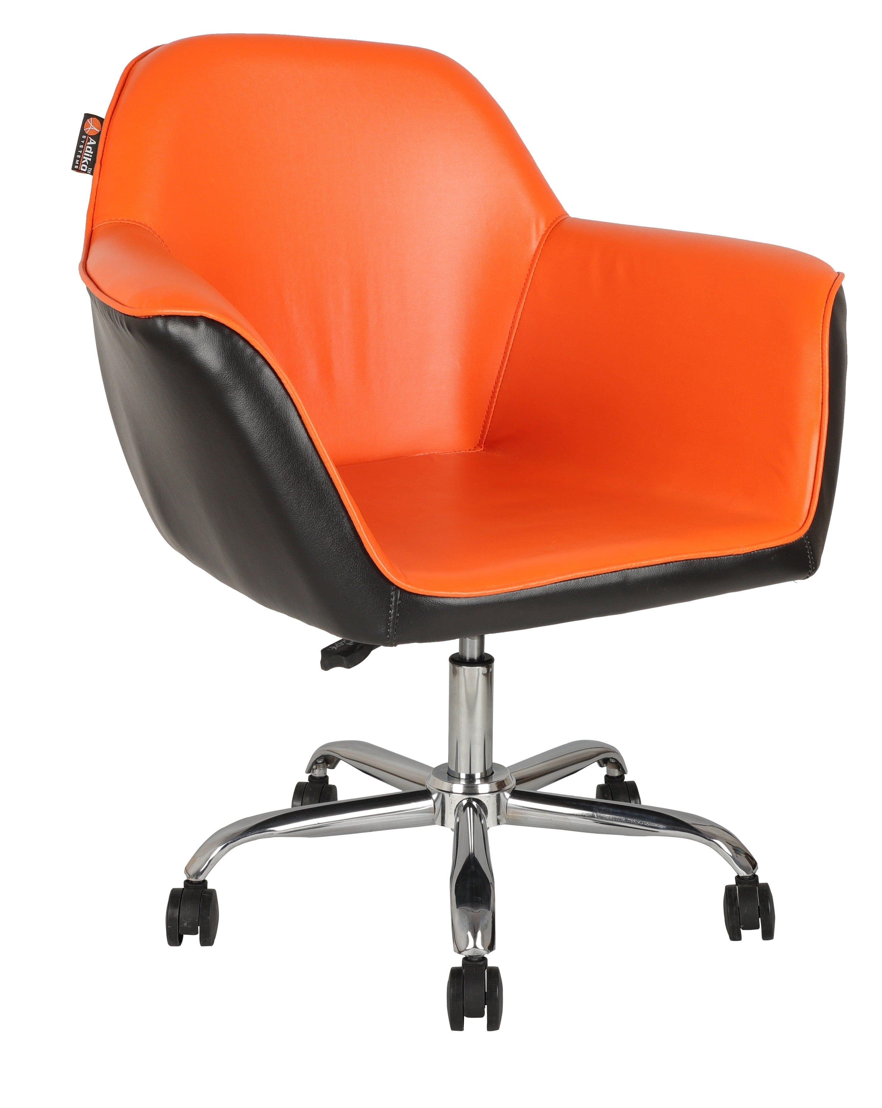 Adiko Lounge Chair in Orange / Black Color - Ouch Cart 