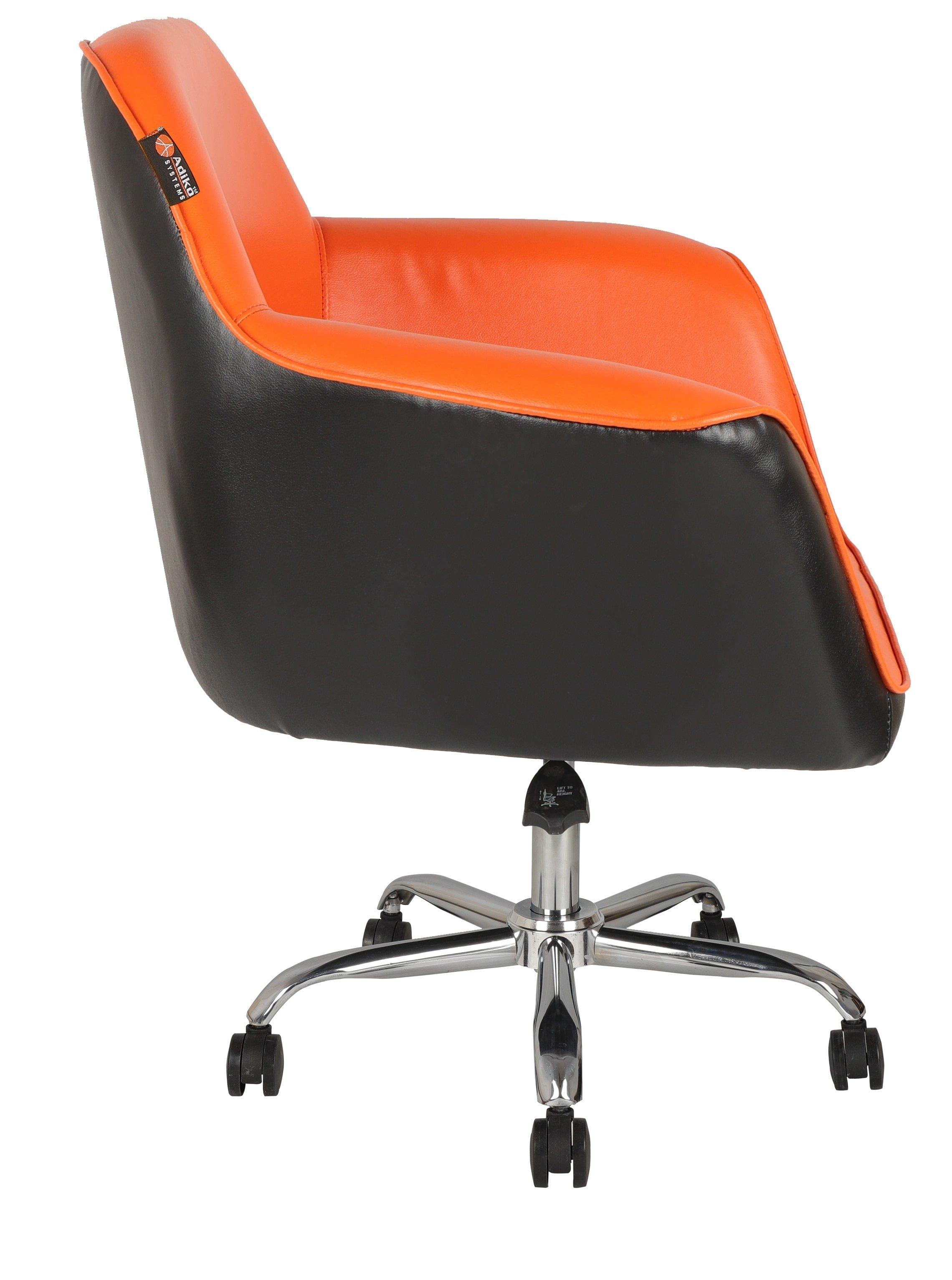 Adiko Lounge Chair in Orange / Black Color - Ouch Cart 