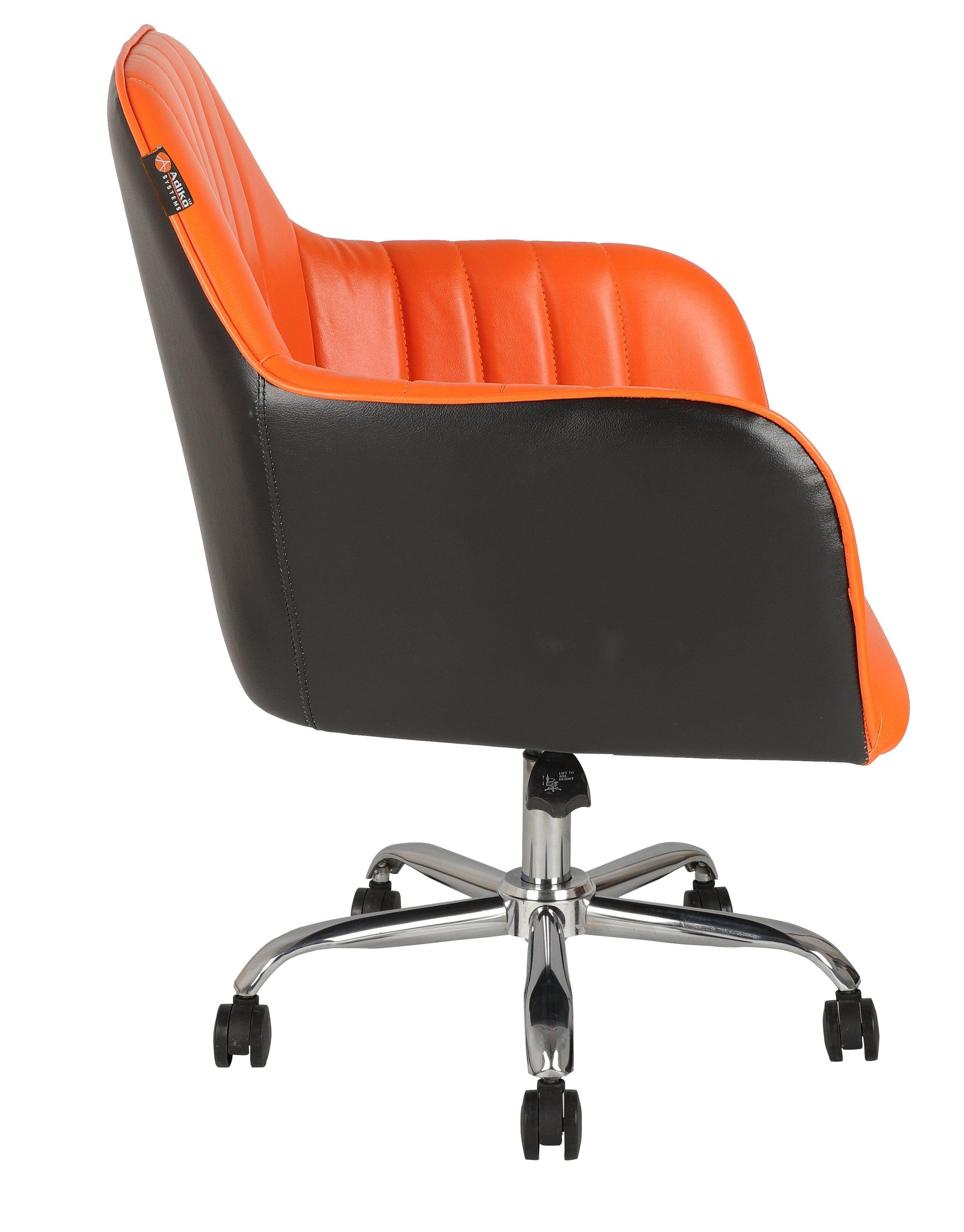 Adiko Lounge Chair in Orange / Black Color - Ouch Cart 