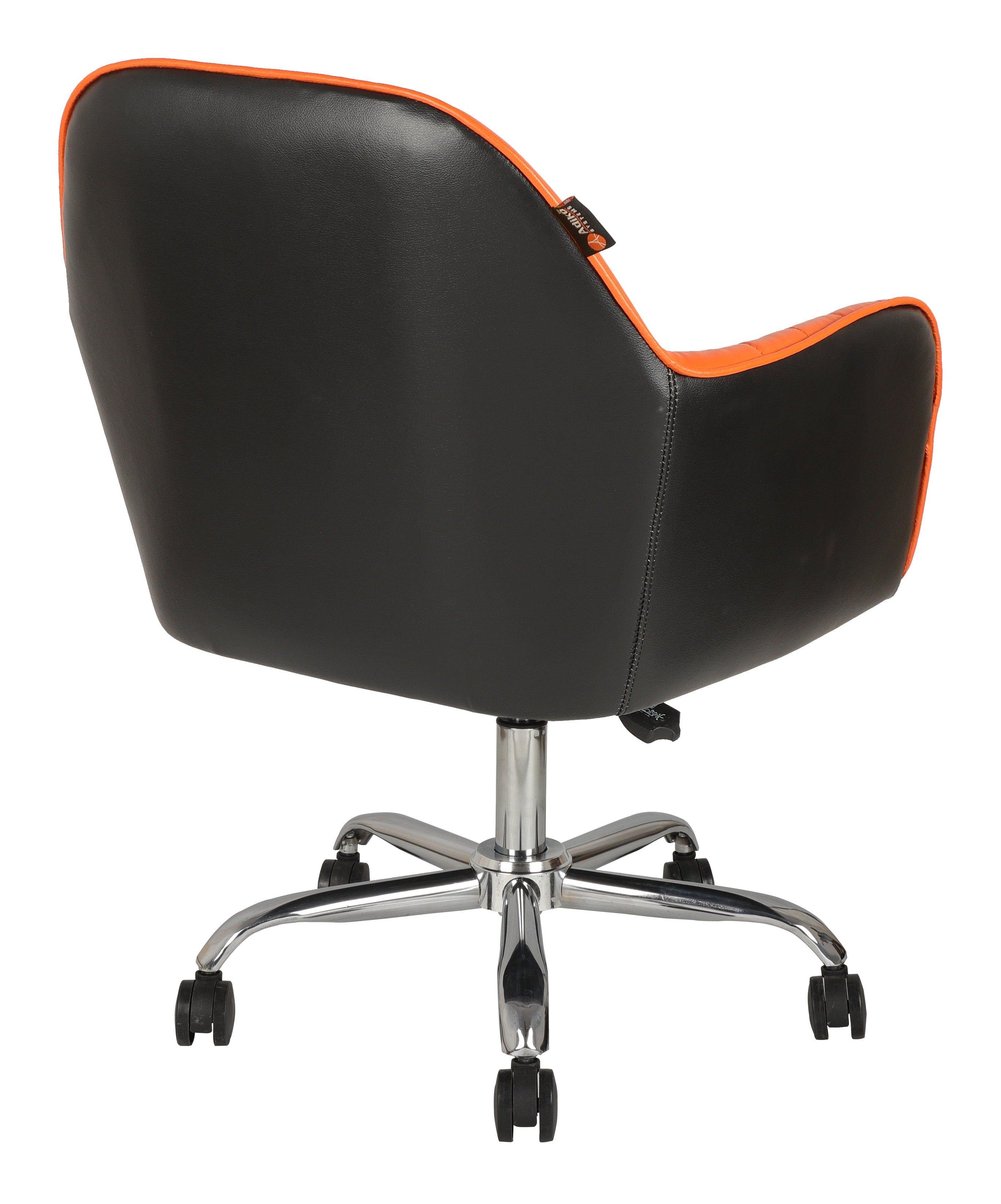 Adiko Lounge Chair in Orange / Black Color - Ouch Cart 