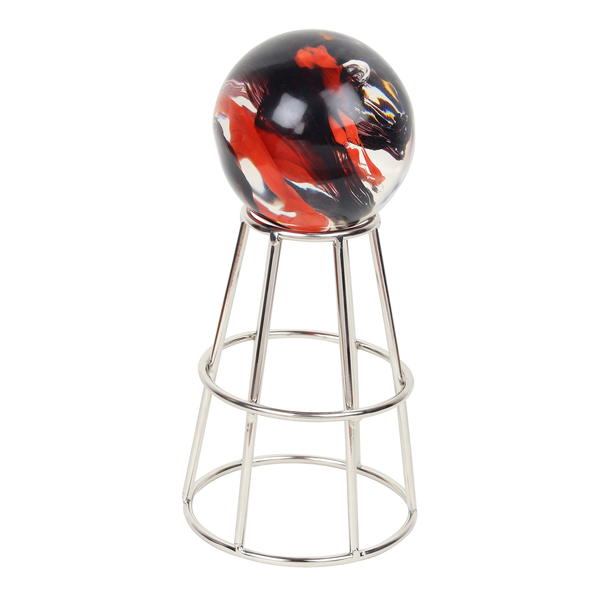 Crystal Orb's Silver Pedestal with Red ball