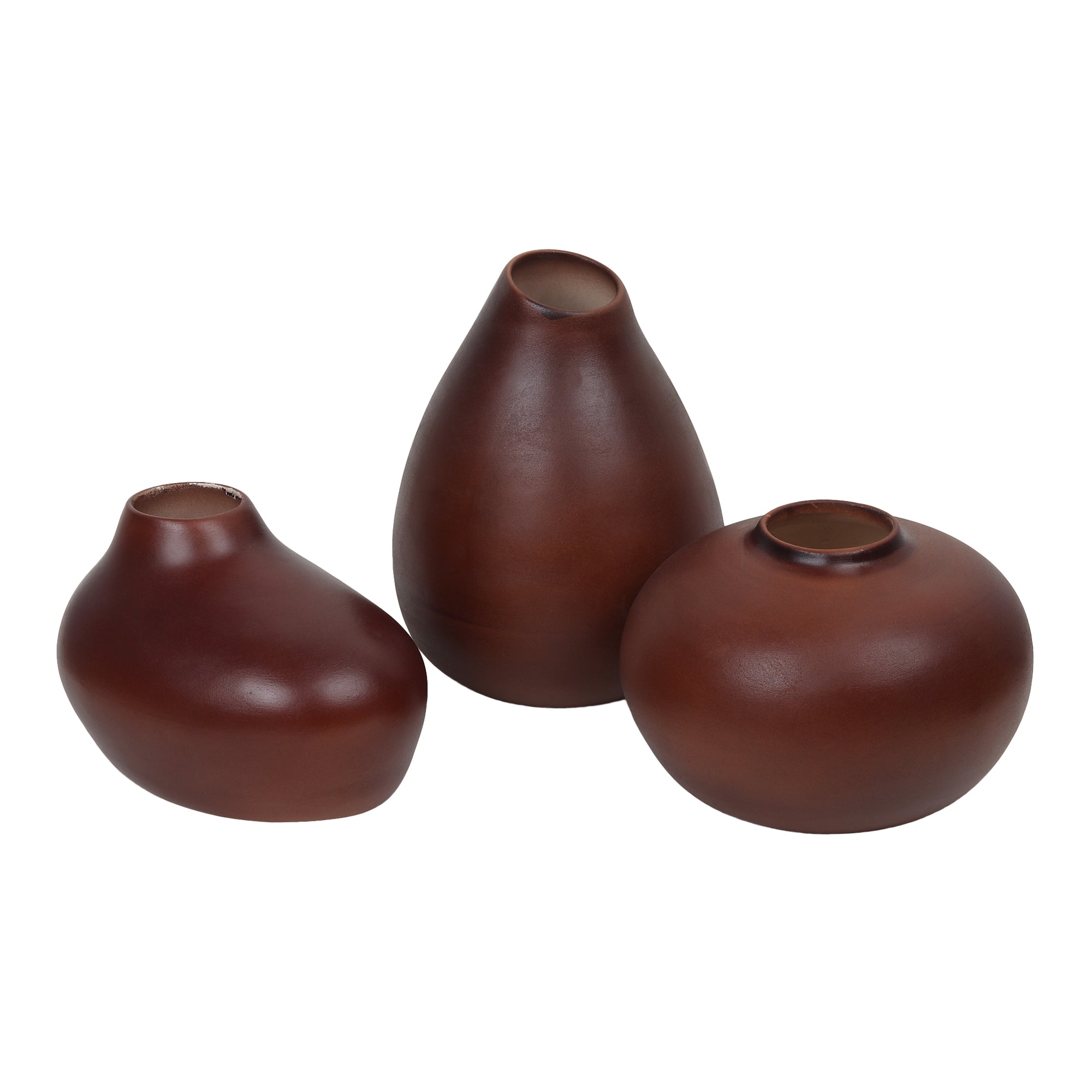 Varys Trio brown vase set