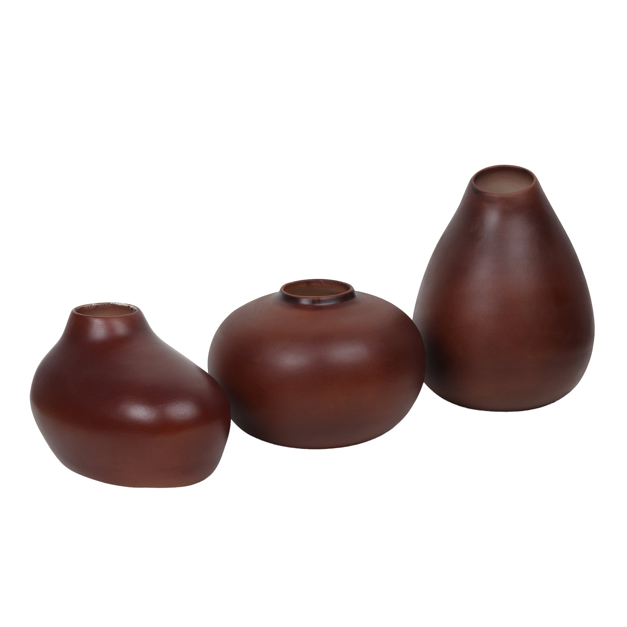 Varys Trio brown vase set