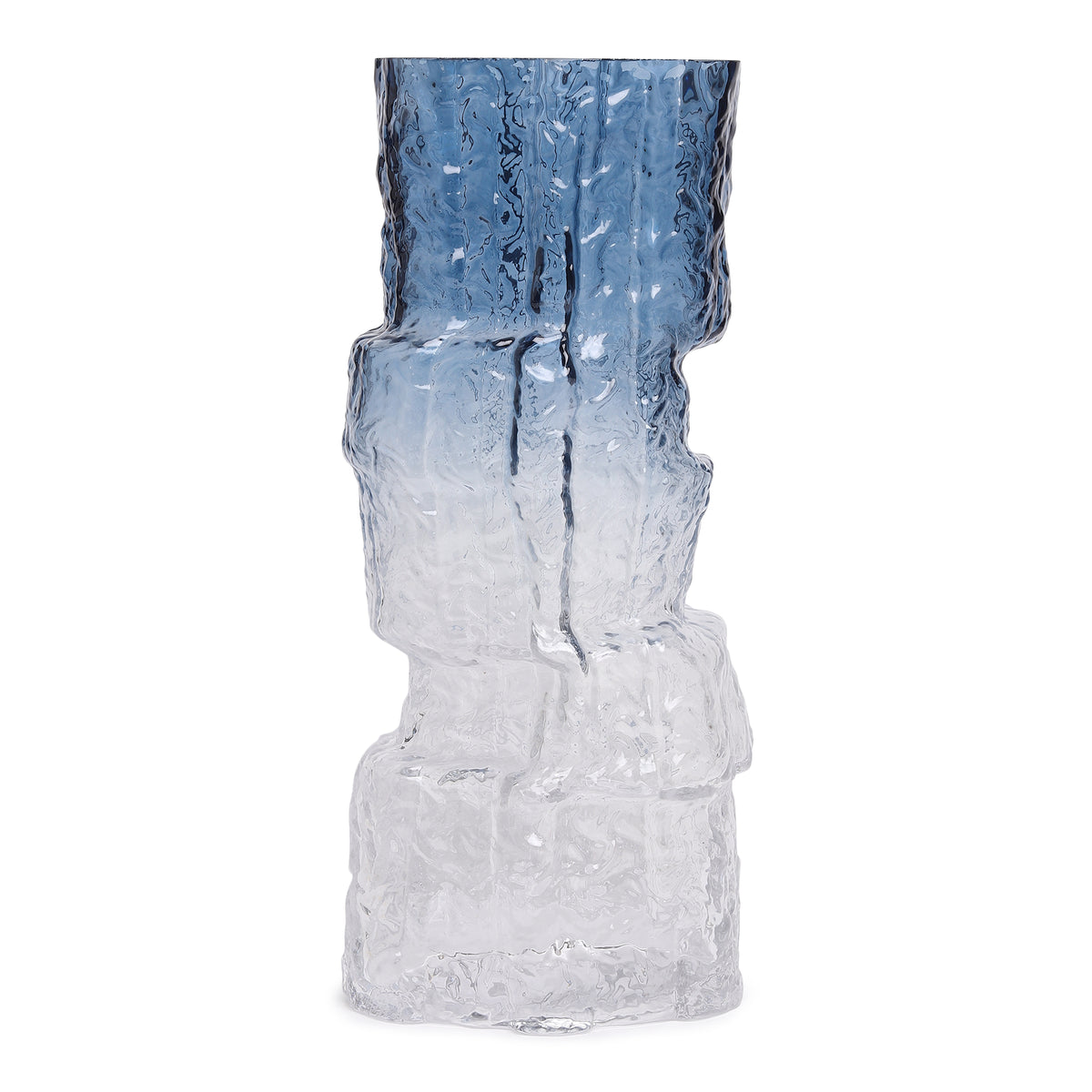 Frostline Crystal Vase Blue Tall