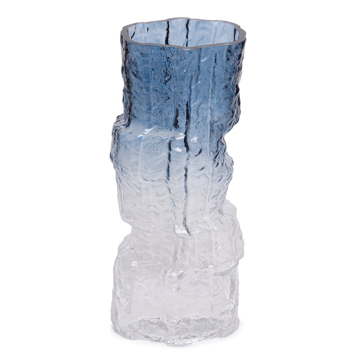 Frostline Crystal Vase Blue Tall