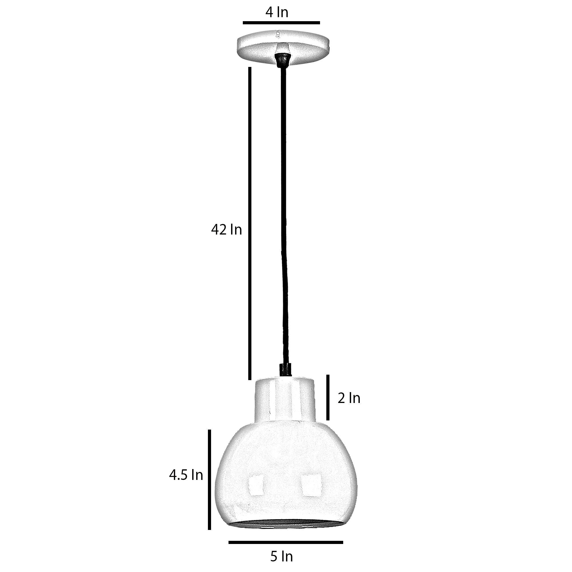 Apple White Metal Hanging Light by SS Lightings - Ouch Cart 