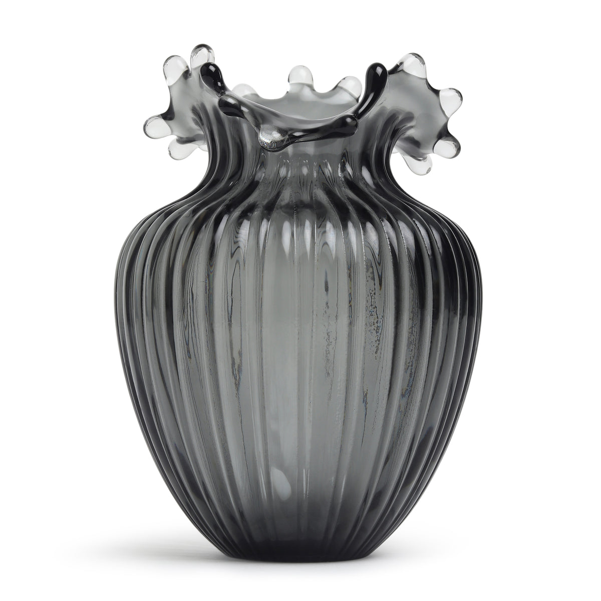 Gatsby Grey Glass Vase Small