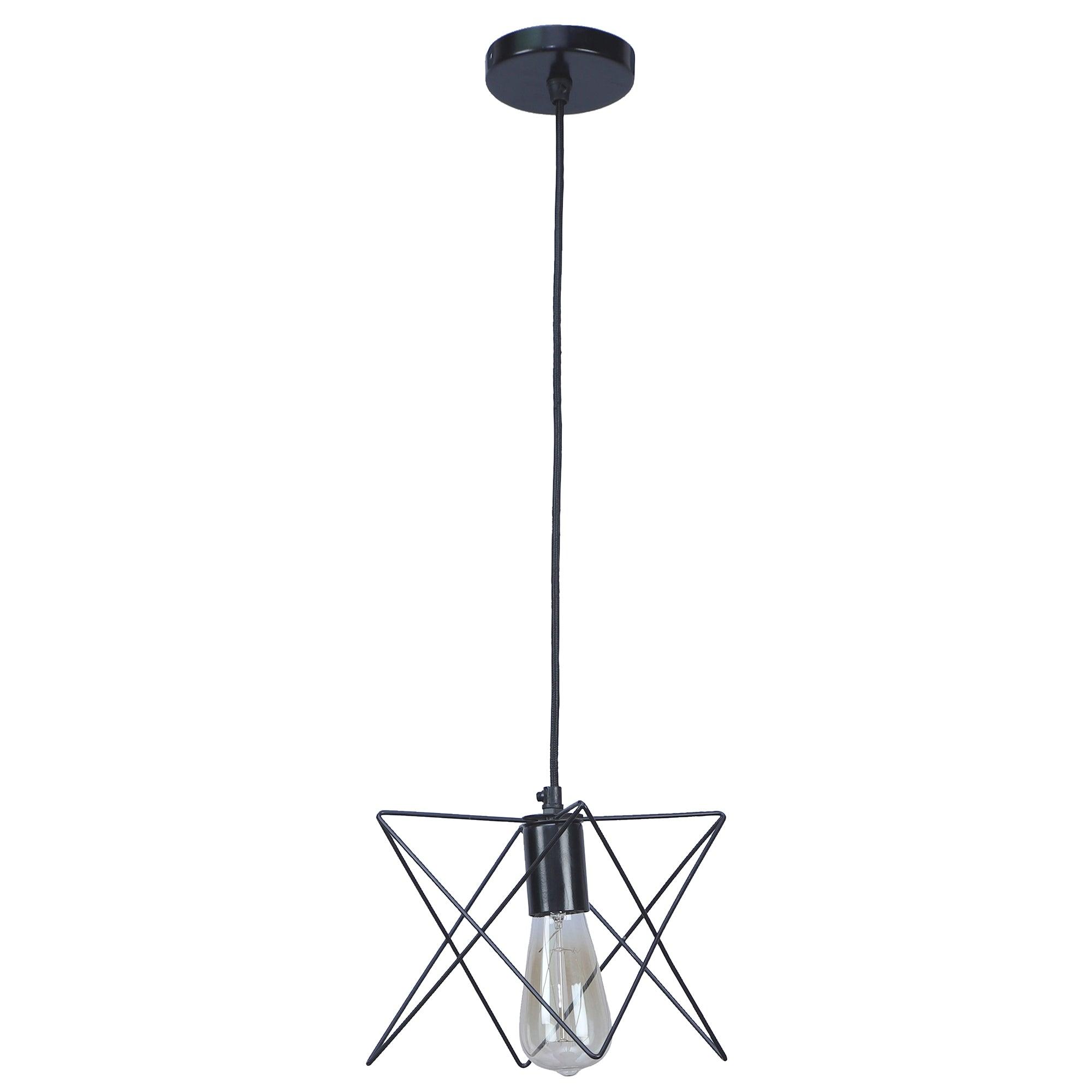 Nordic Black Vintage Metal Single Hanging Light by SS Lightings - Ouch Cart 