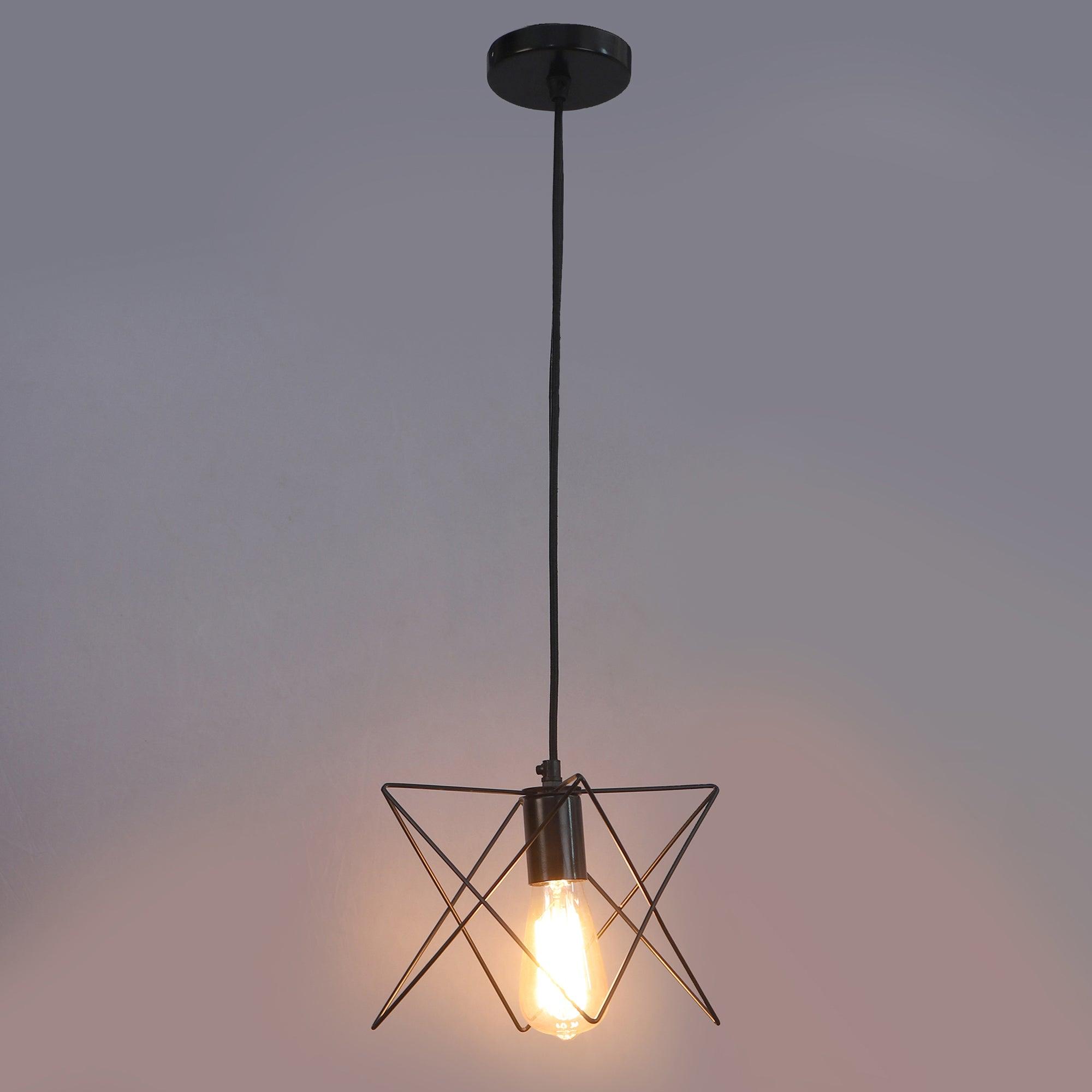 Nordic Black Vintage Metal Single Hanging Light by SS Lightings - Ouch Cart 