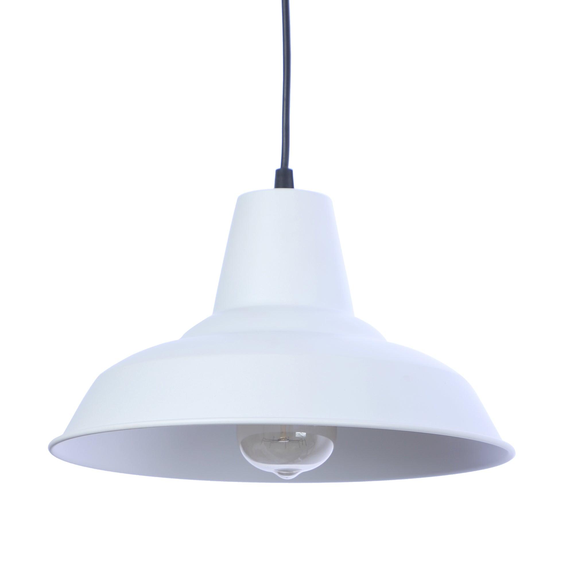 Opi Minimal Pastel White Metal Single Hanging Light by SS Lightings - Ouch Cart 