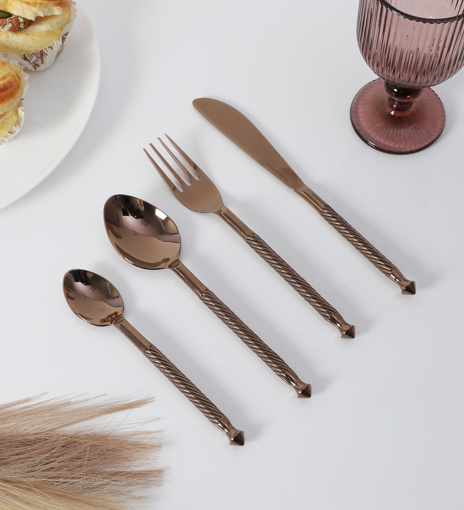 Brio Cutlery set Rose Gold - OUCHCART 