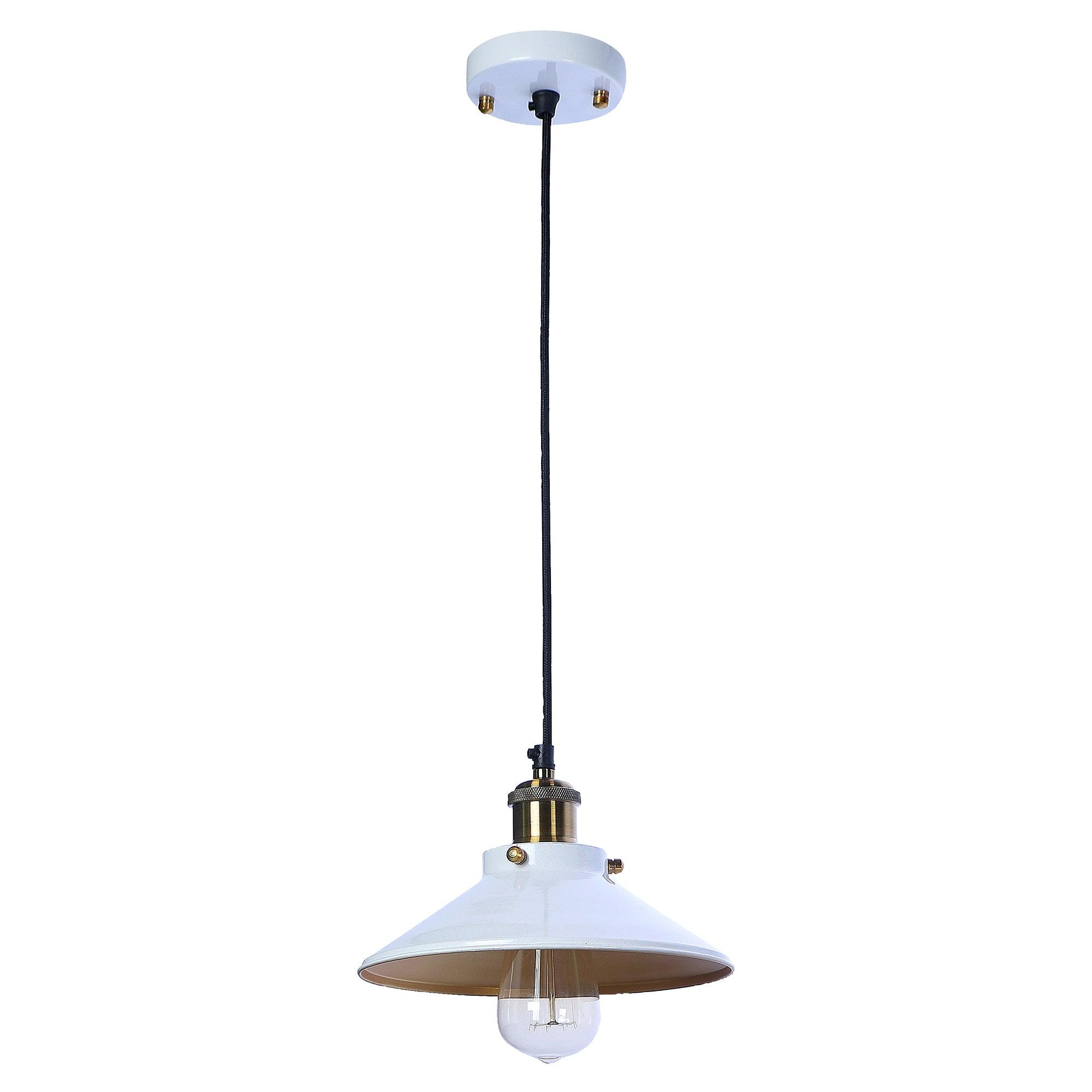 Nora White Metal Single Hanging Light By Ss Lightings - Ouch Cart 