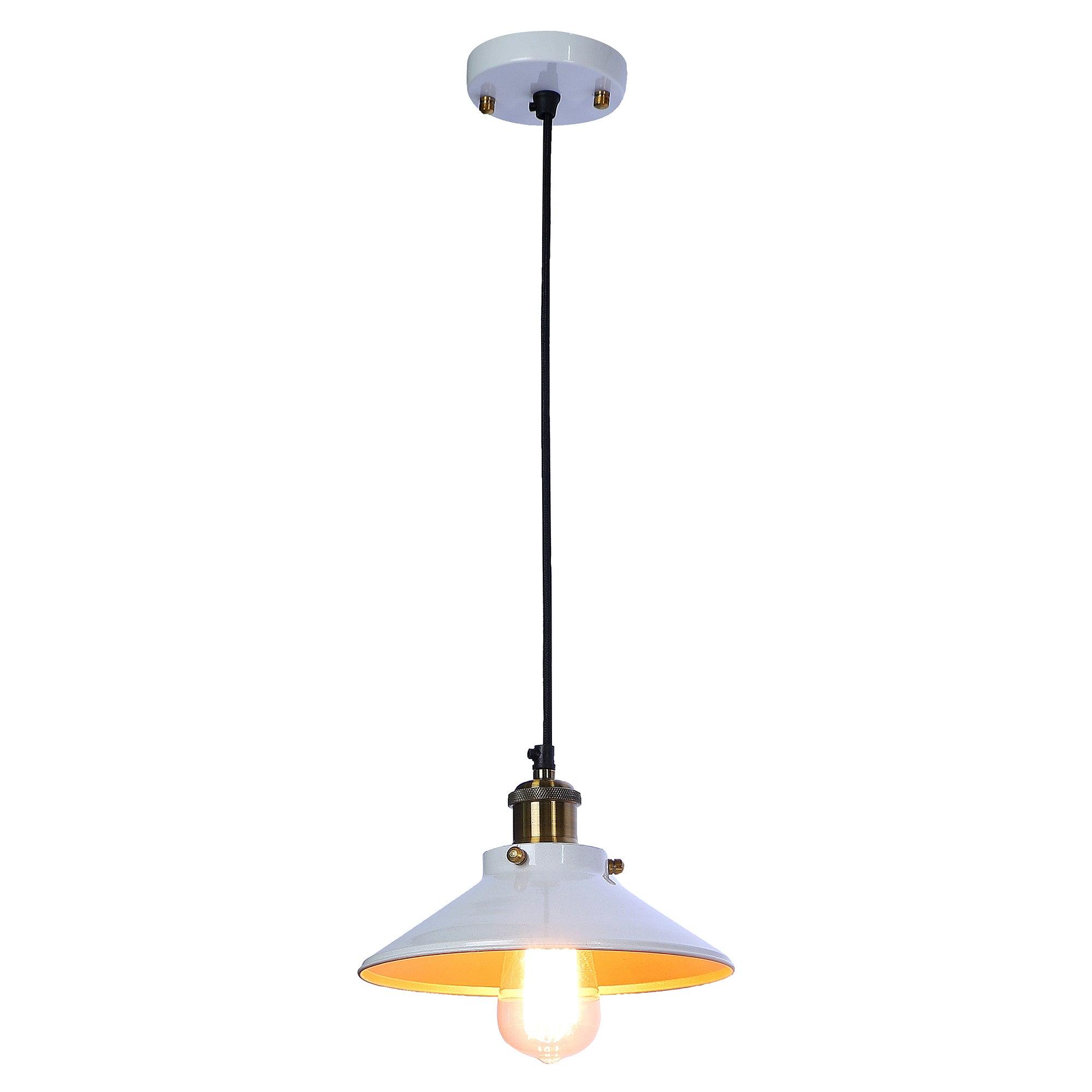 Nora White Metal Single Hanging Light By Ss Lightings - Ouch Cart 