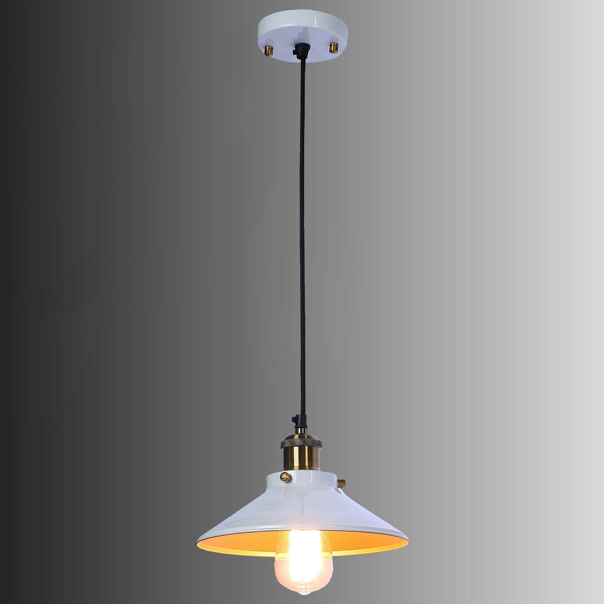 Nora White Metal Single Hanging Light By Ss Lightings - Ouch Cart 