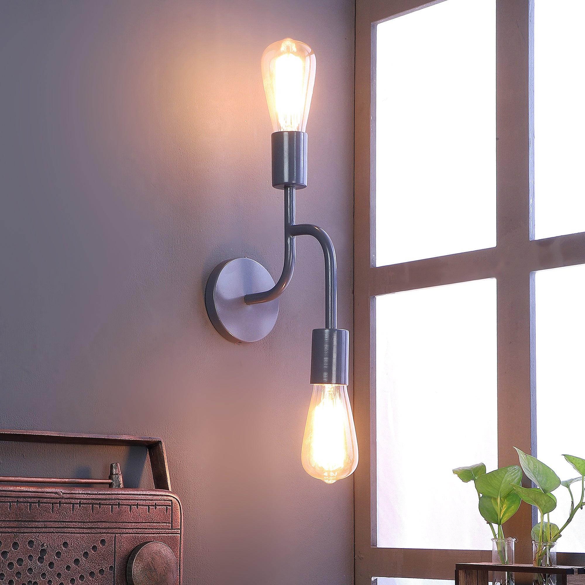 Flute Grey Metal Wall Light by SS Lightings - Ouch Cart 