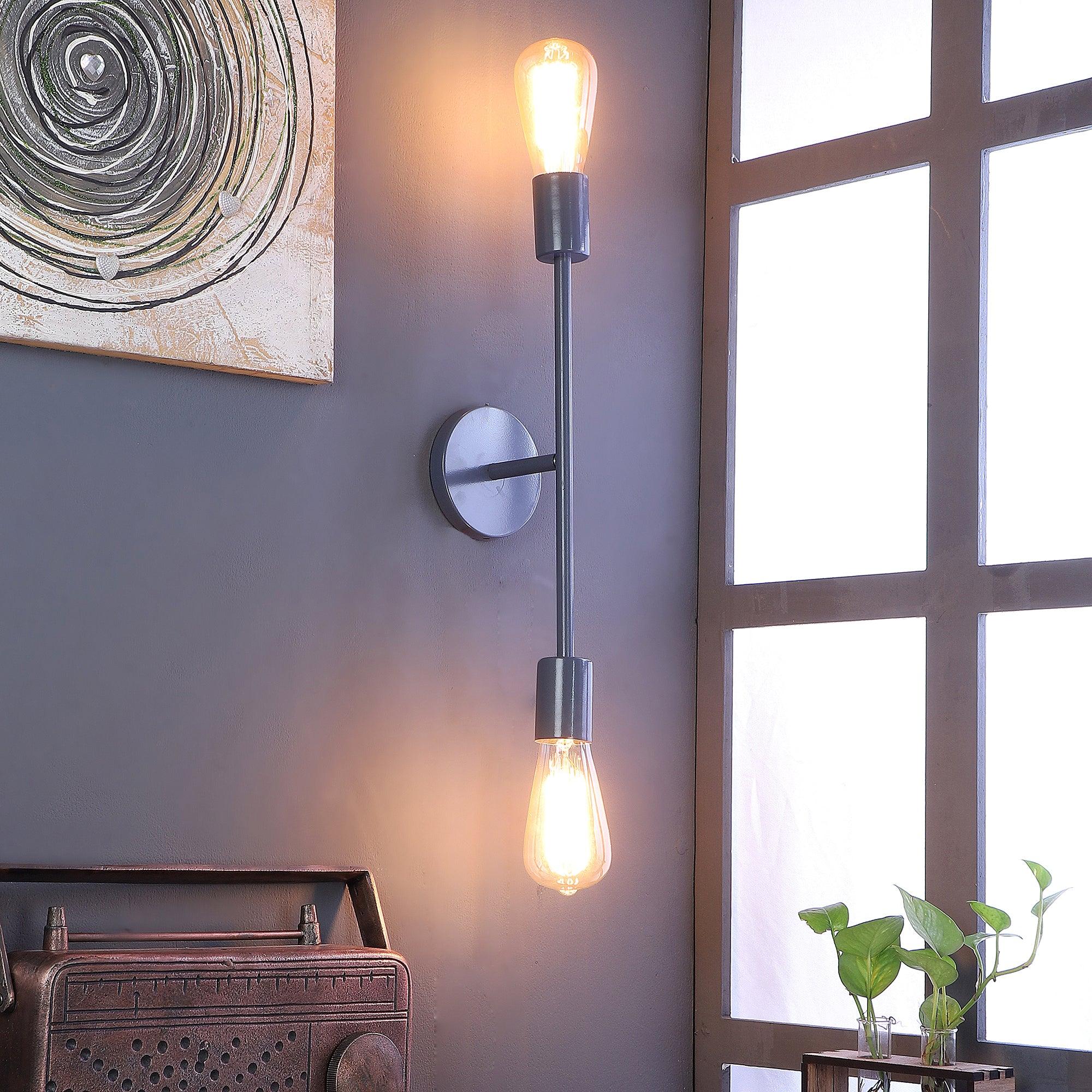 Filo Grey Metal Wall Light by SS Lightings - Ouch Cart 