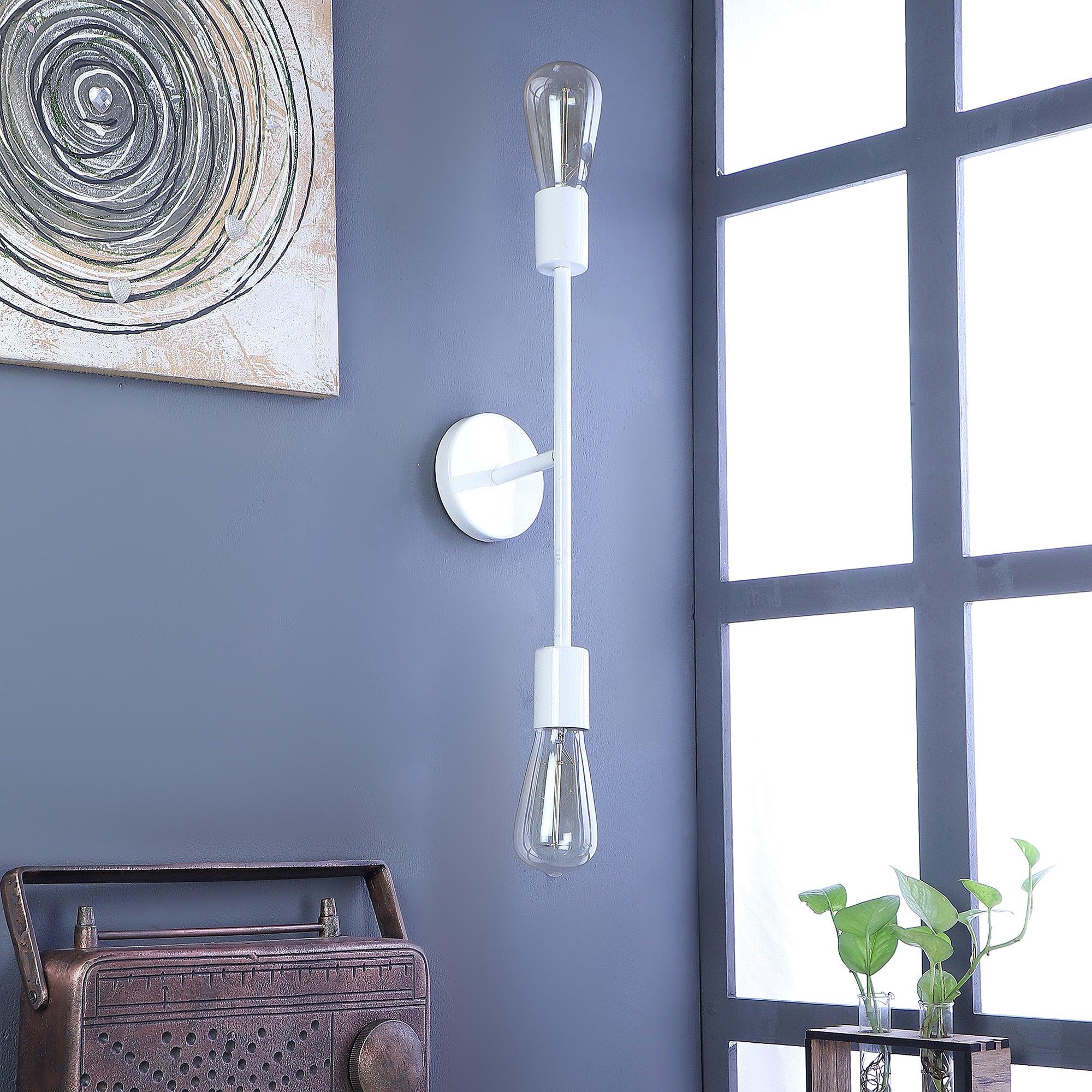 Filo White Metal Wall Light by SS Lightings - Ouch Cart 