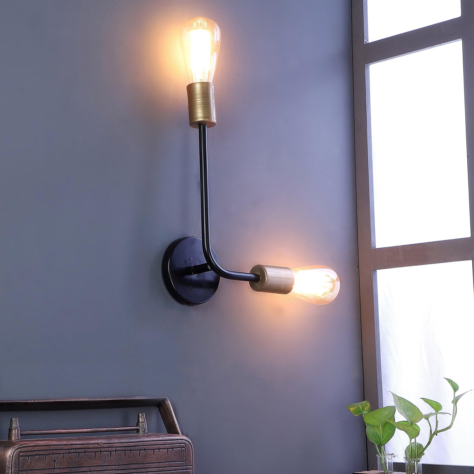 Kelda Black Metal Wall Light by SS Lightings - Ouch Cart 