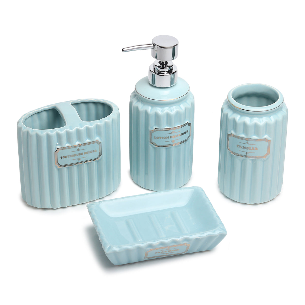 Valence Bathroom Set of 4 White