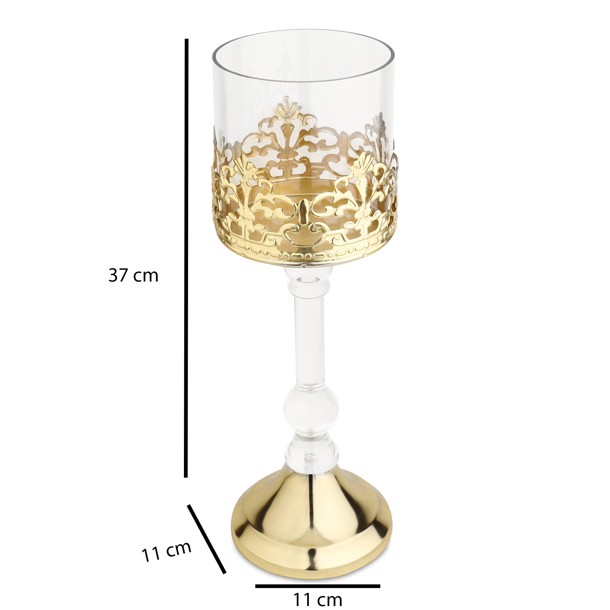 Aurum Crest Pillar Candle Holder Small - OUCHCART | Candle holder