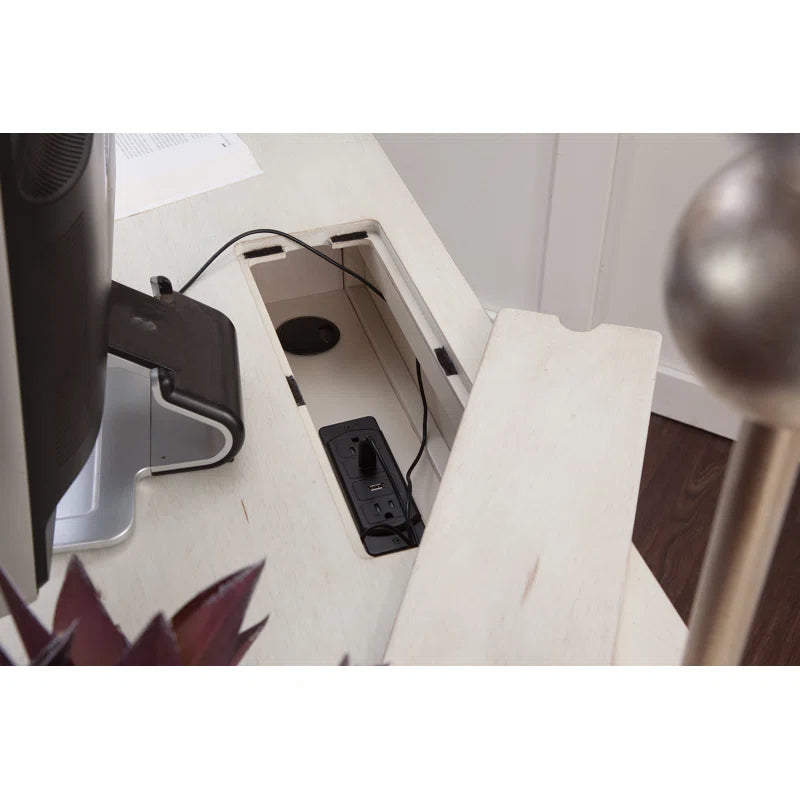 Classic Solid Wood Writing Desk: Timeless Craftsmanship for Your Workspace"