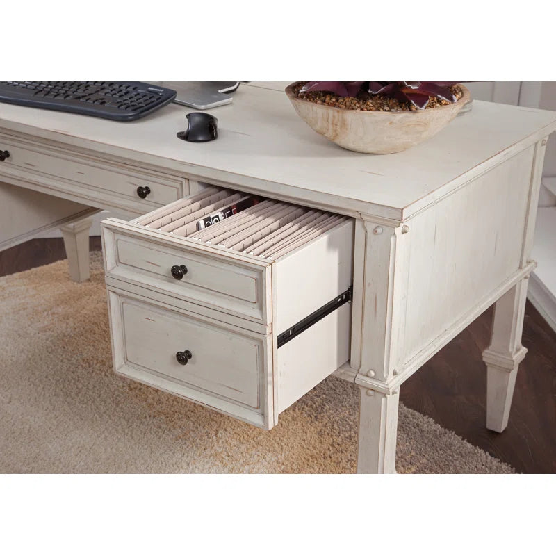 Classic Solid Wood Writing Desk: Timeless Craftsmanship for Your Workspace"