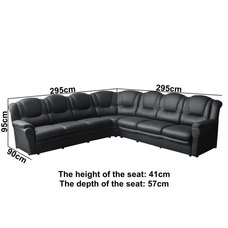 Illies Vegan Leather Corner Sofa - Ouch Cart 